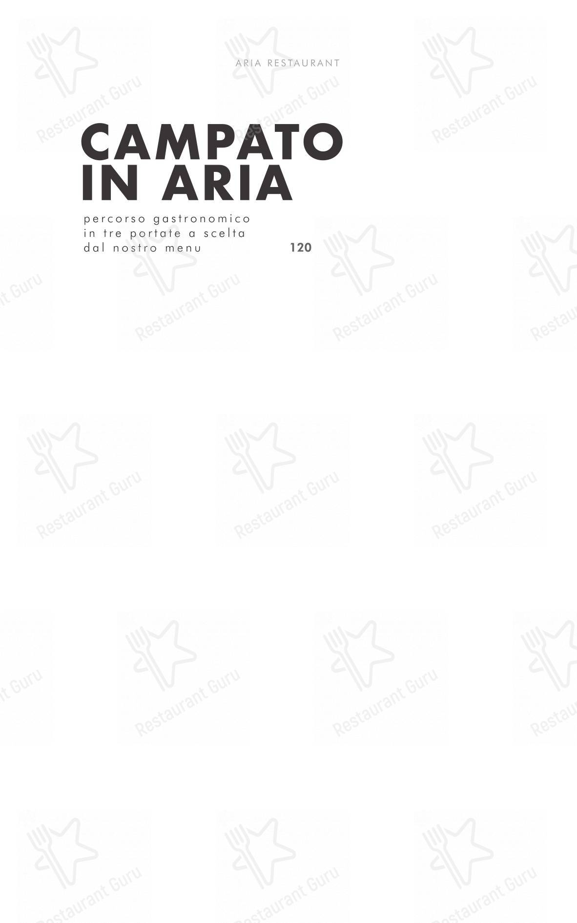 Menu per Aria Restaurant in Napoli
