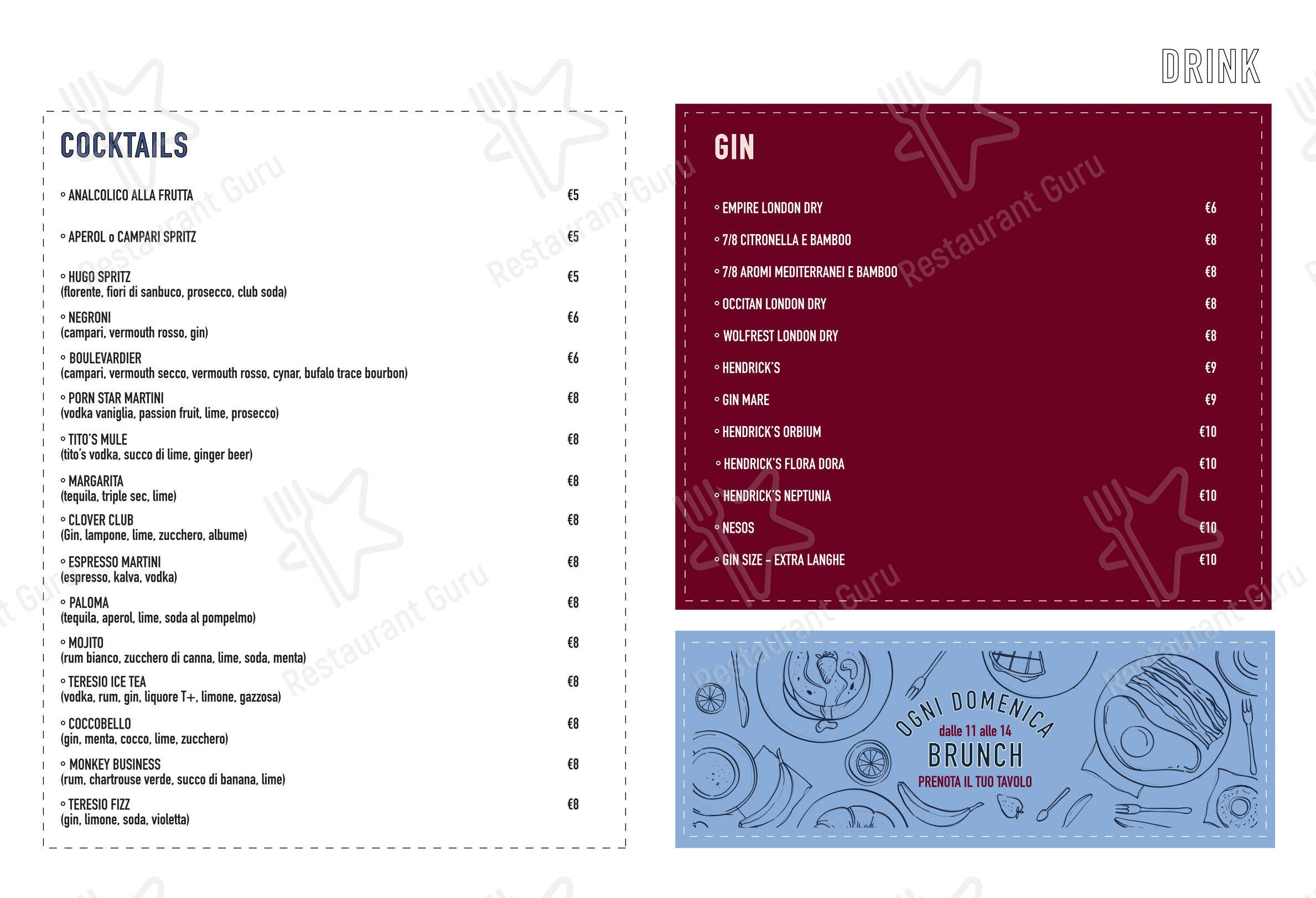 Menu di Al Teresio - Menu
