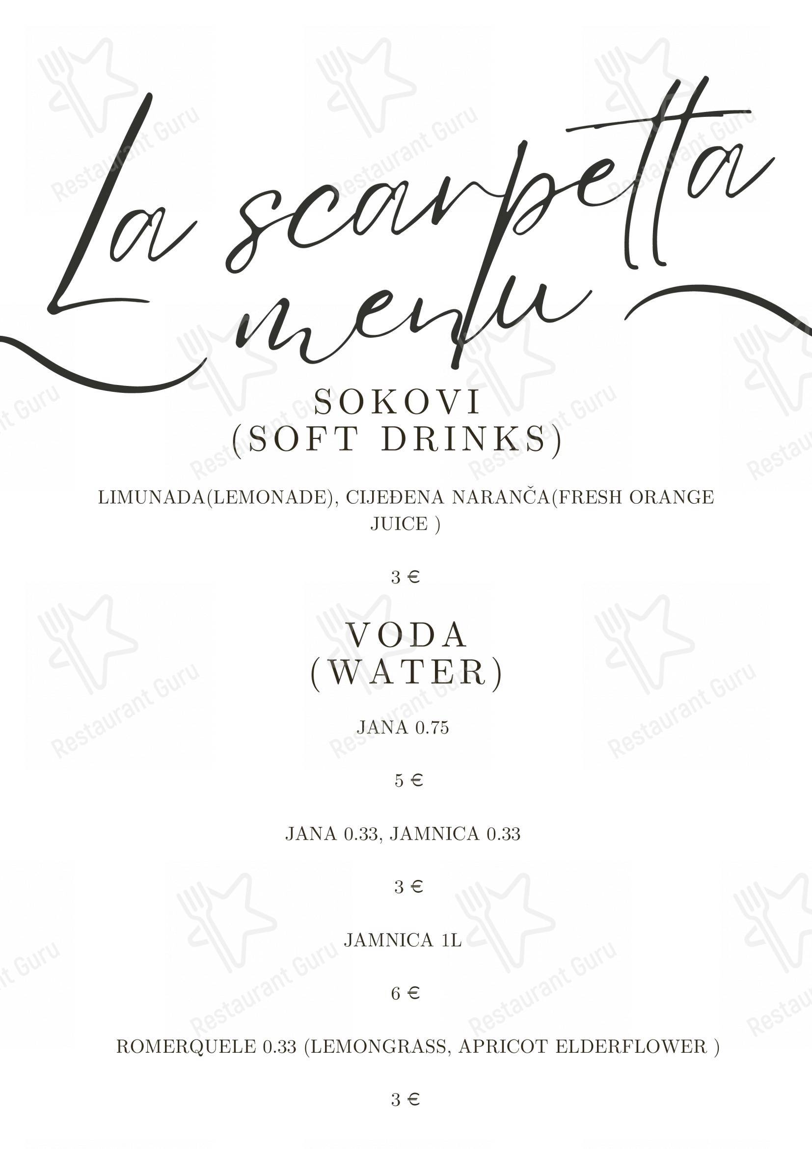 Menu di Bistro La Scarpetta - Menu