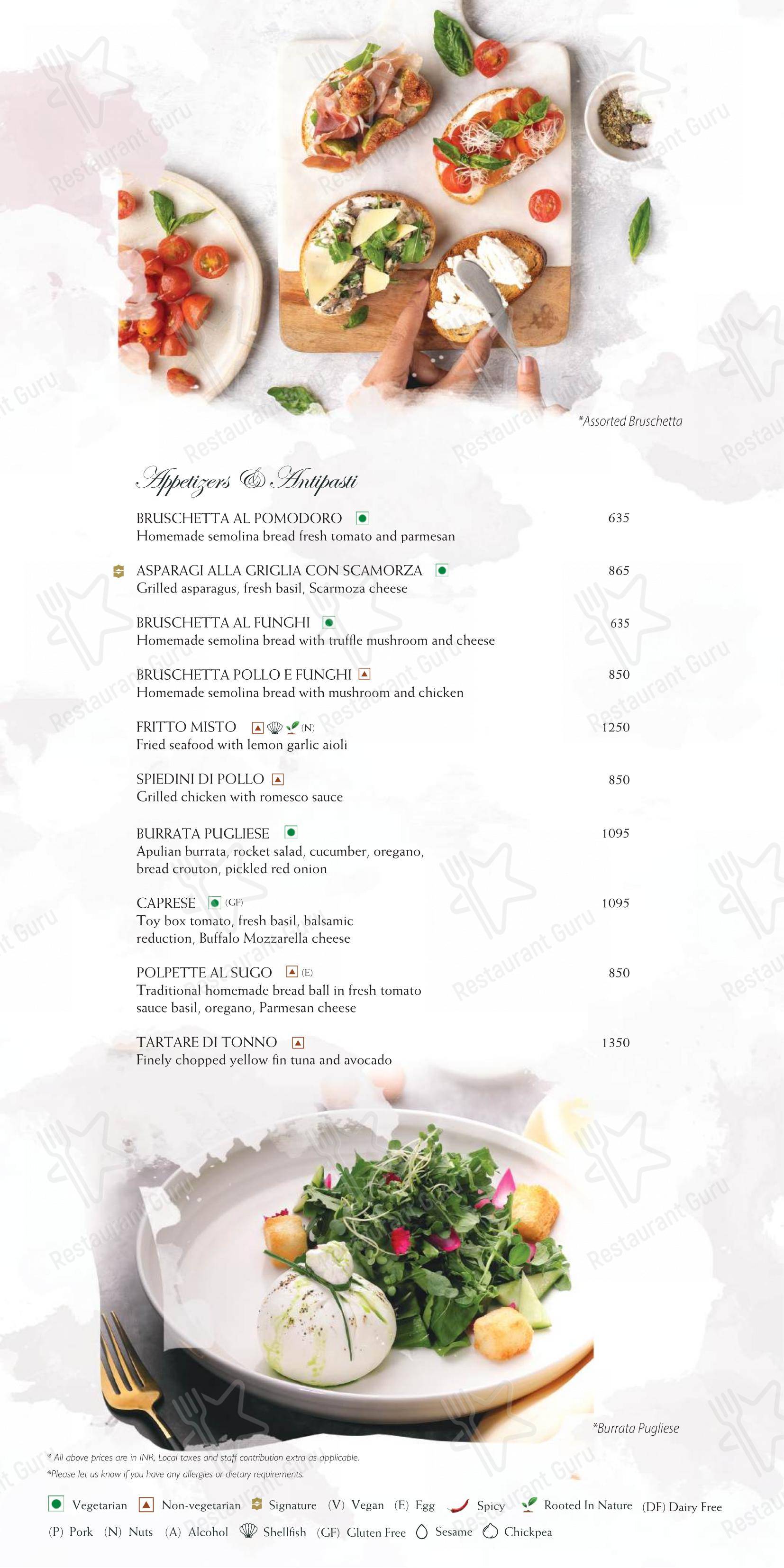 菜单 for Caprese in Bengaluru