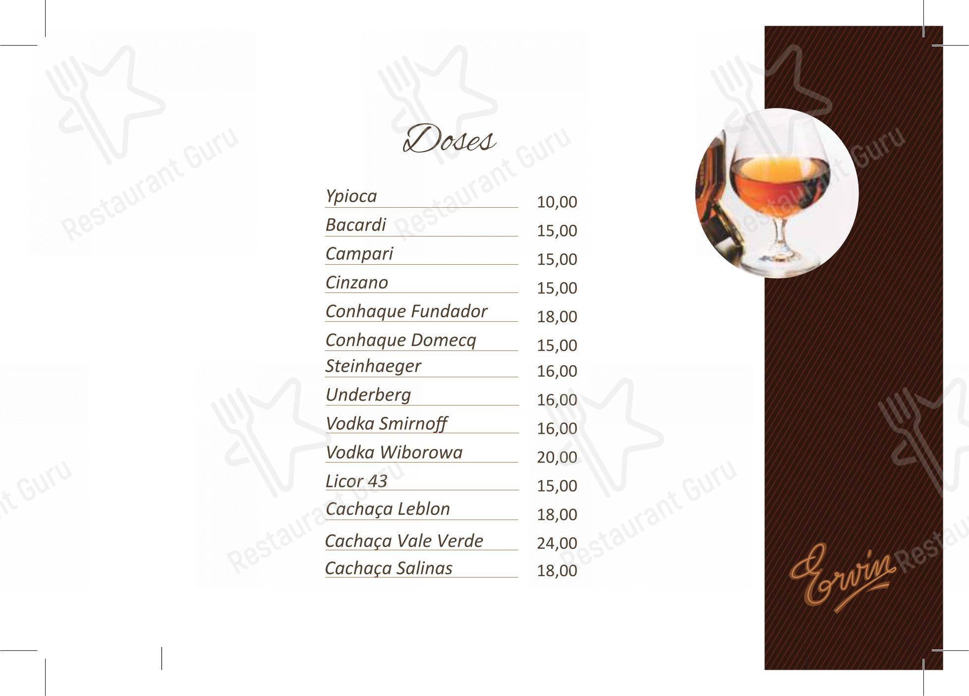 Churrascaria Ervin em Curitiba - Menu