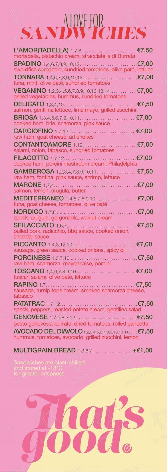 Menu per Contantoamore in Lucca