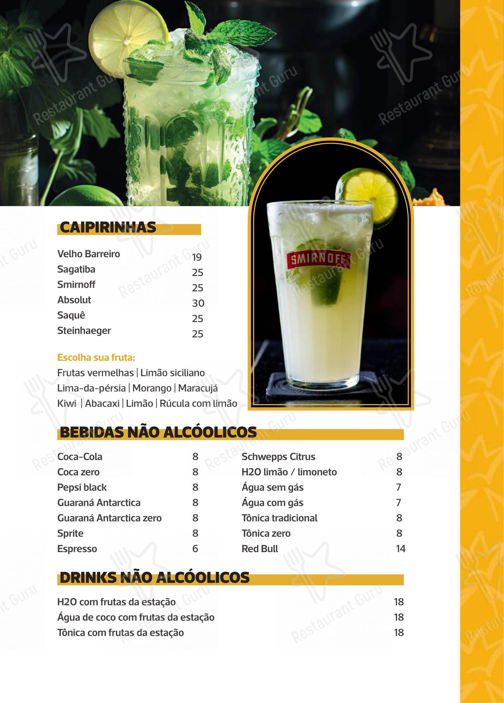 Menu para Coroas 370 em Americana