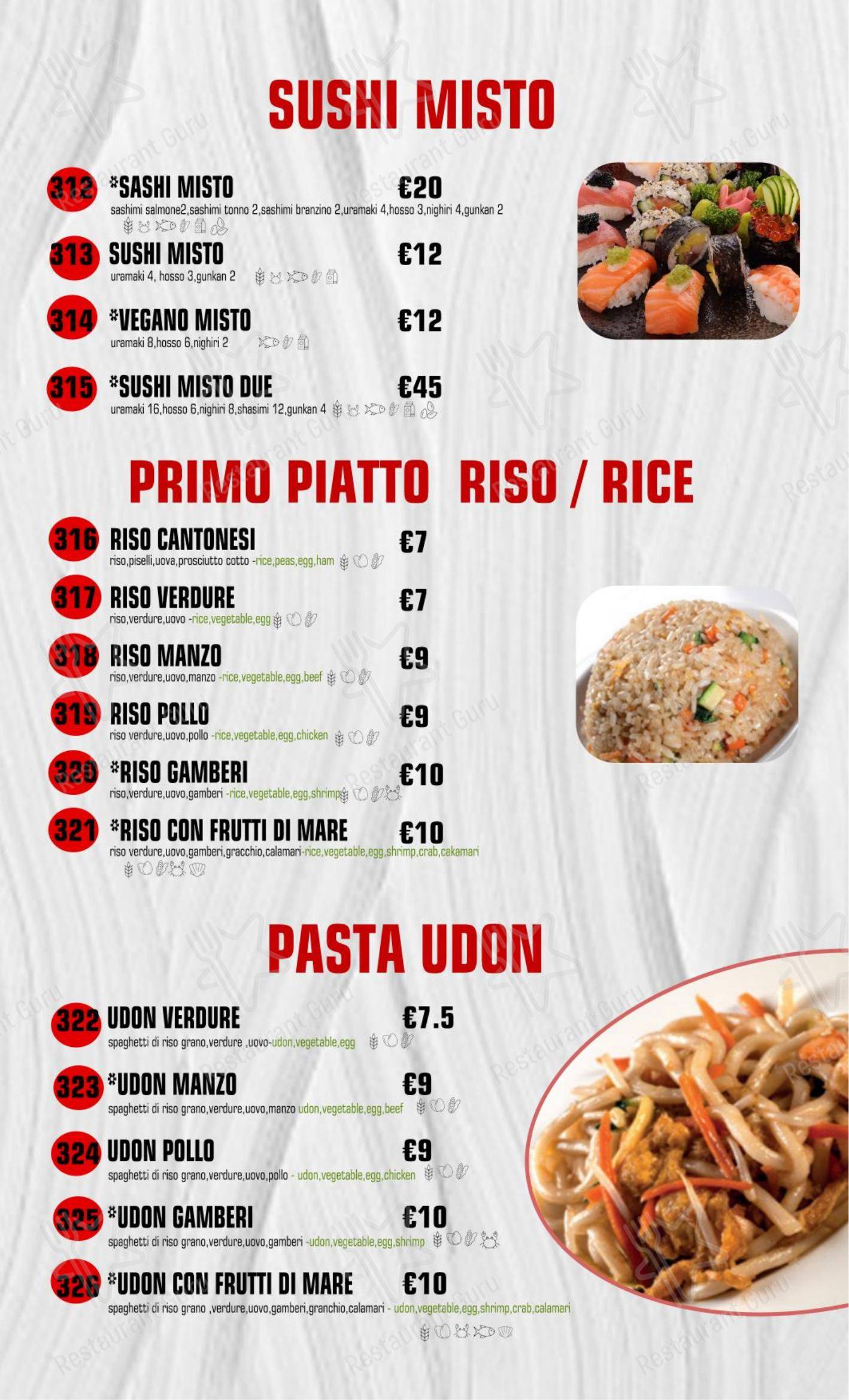 Dakou Sushi Restaurant in Firenze - Menu
