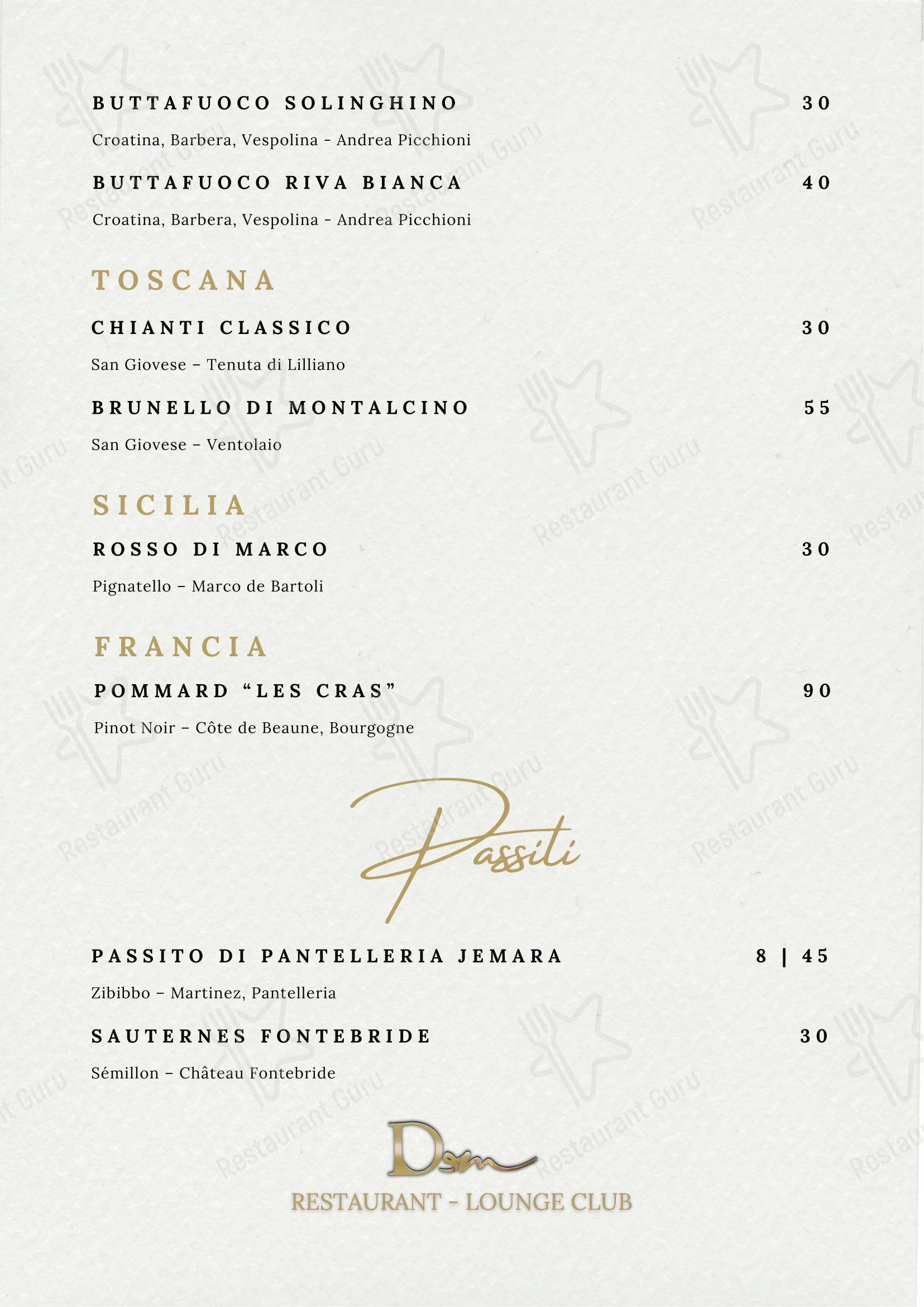 Ночное меню per DeM Pavia - Ristorante e Lounge Bar ristorante