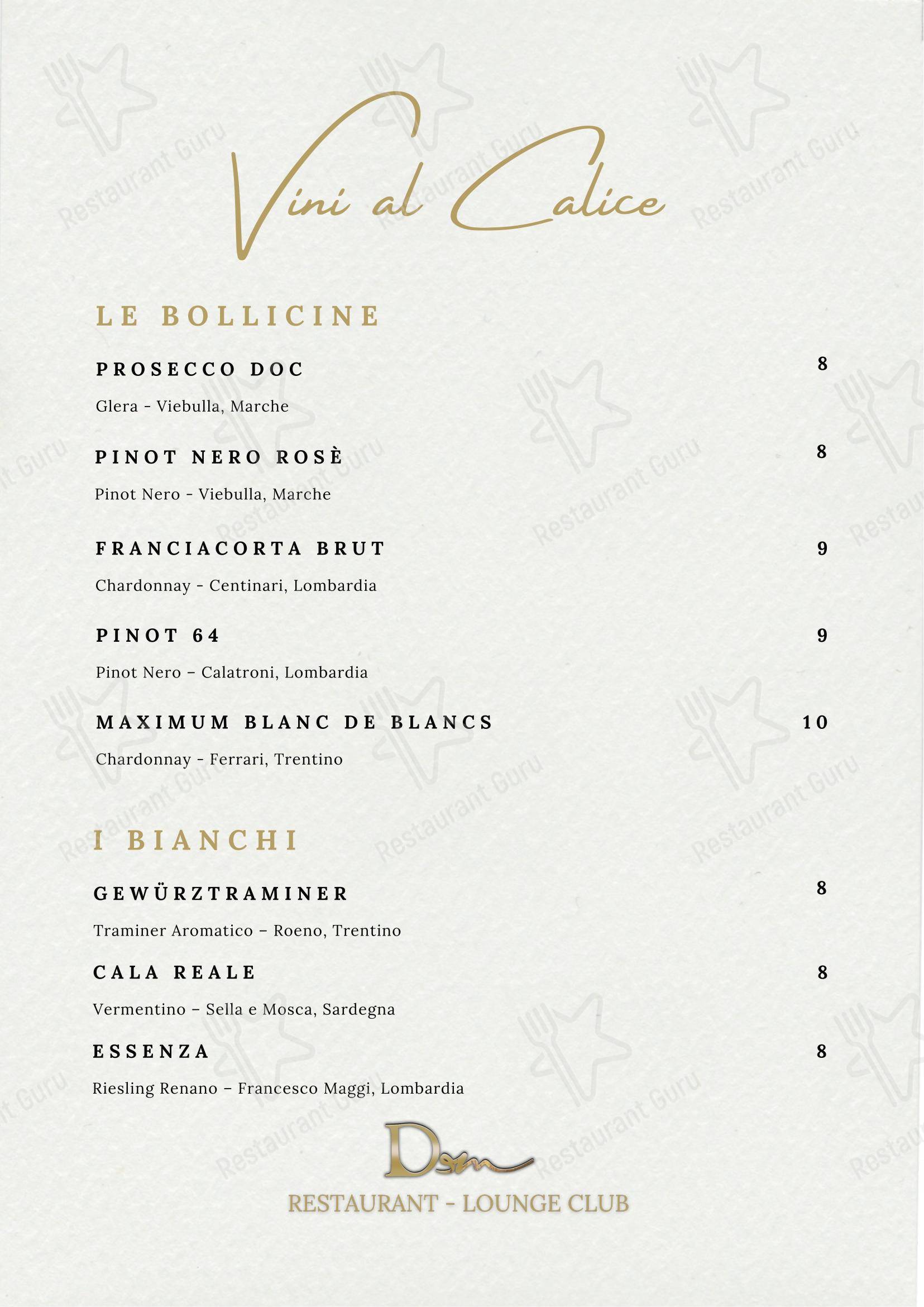 Takeaway Menu per DeM Pavia - Ristorante e Lounge Bar ristorante