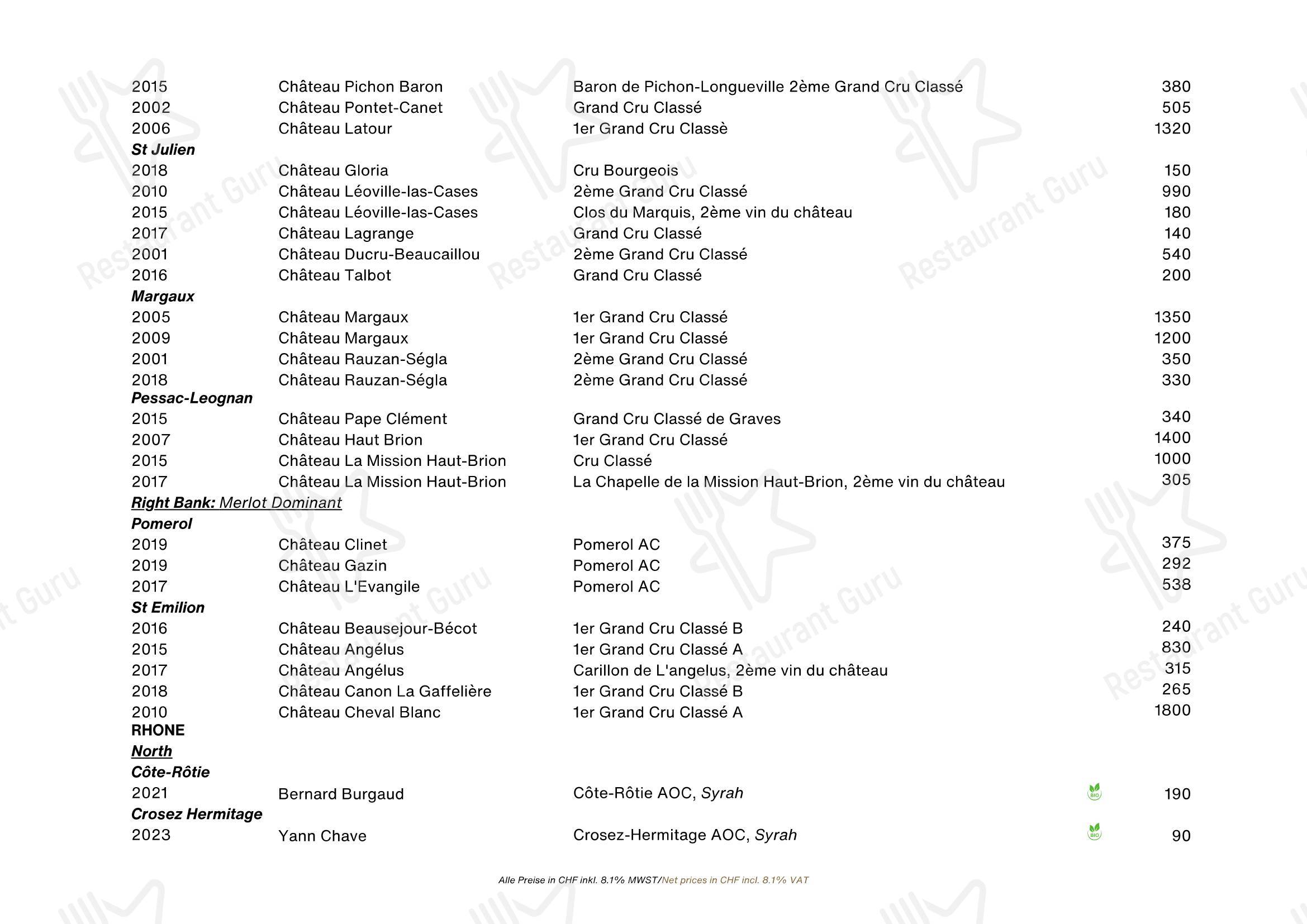 Lunch Menu per Eden Kitchen & Bar in Zurigo