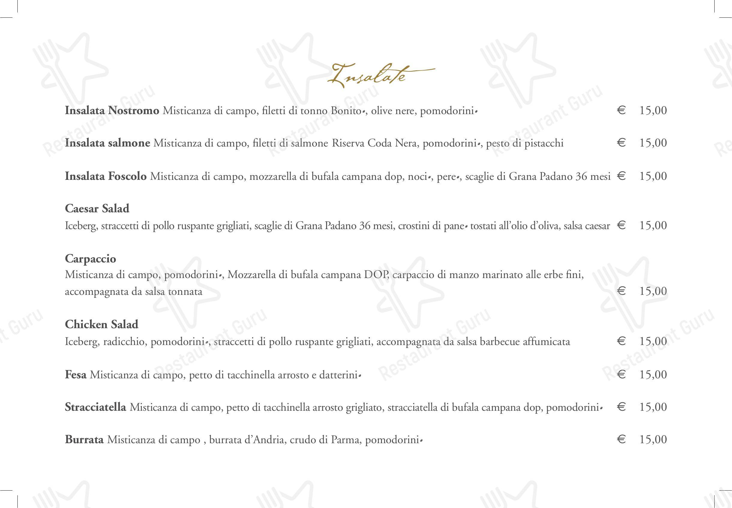 Основное меню per Foscolo Tre pizzeria