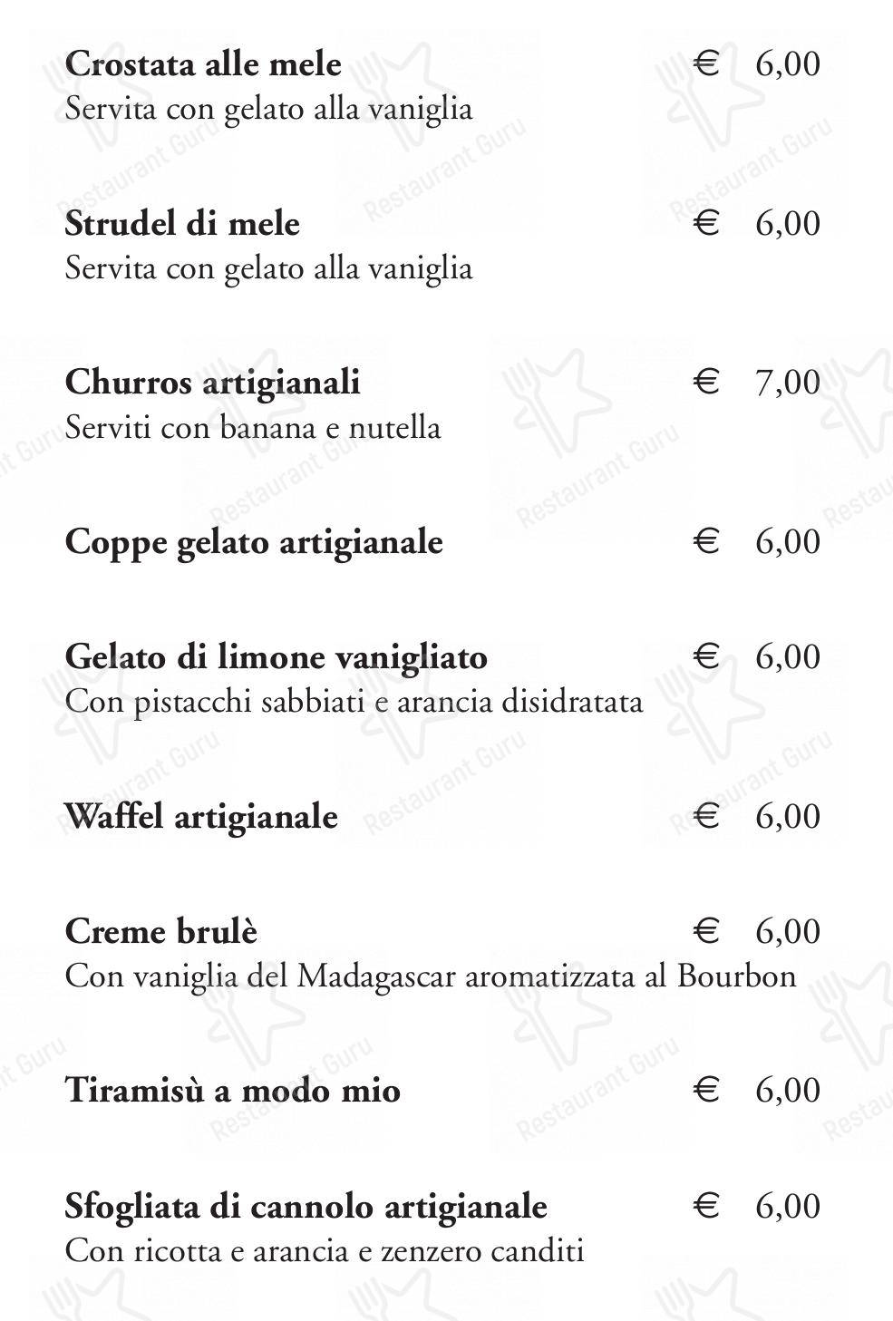 Menu di Foscolo Tre - Коктейльная карта