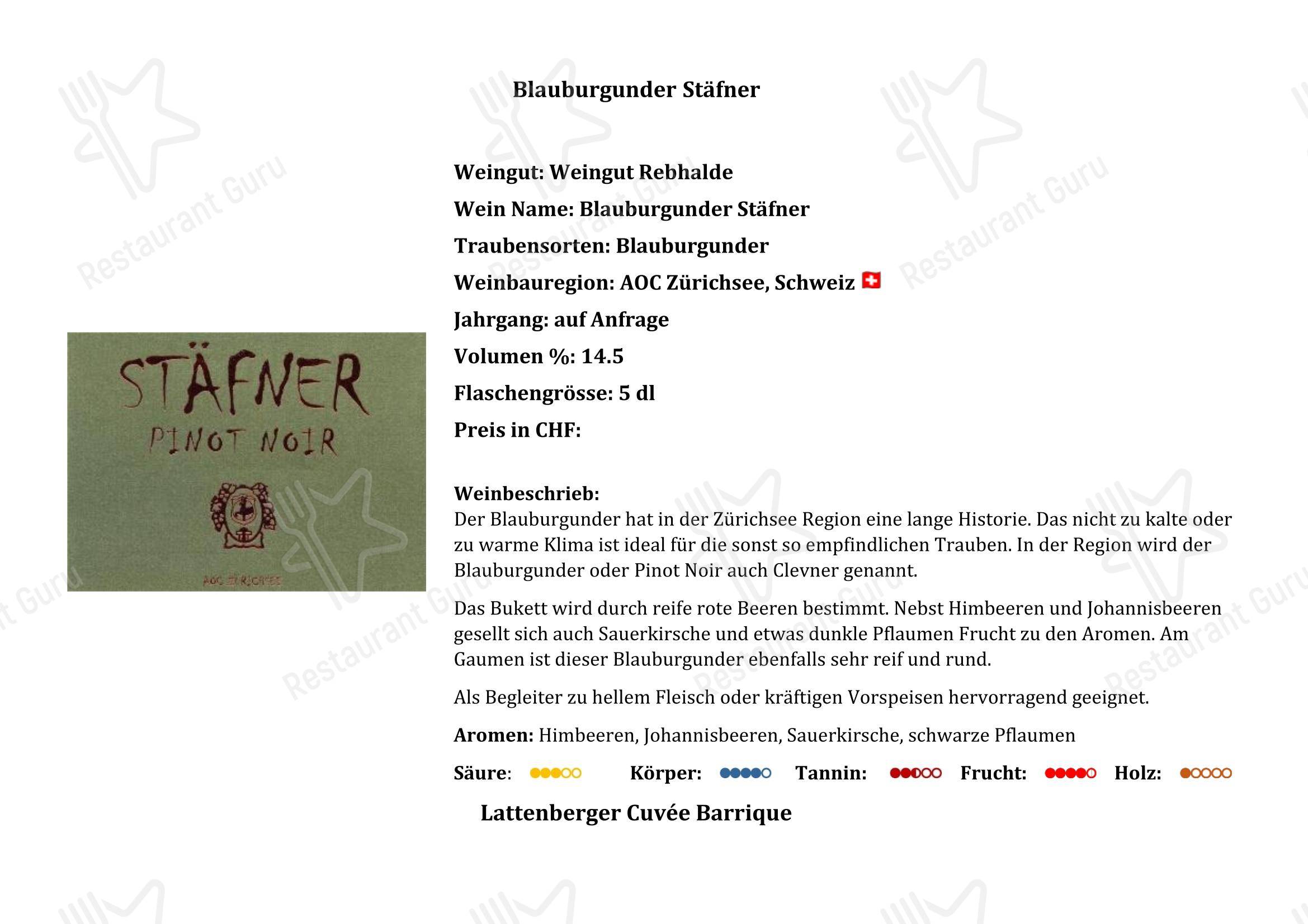 Коктейльная карта per Gasthaus Alp Scheidegg in Wald