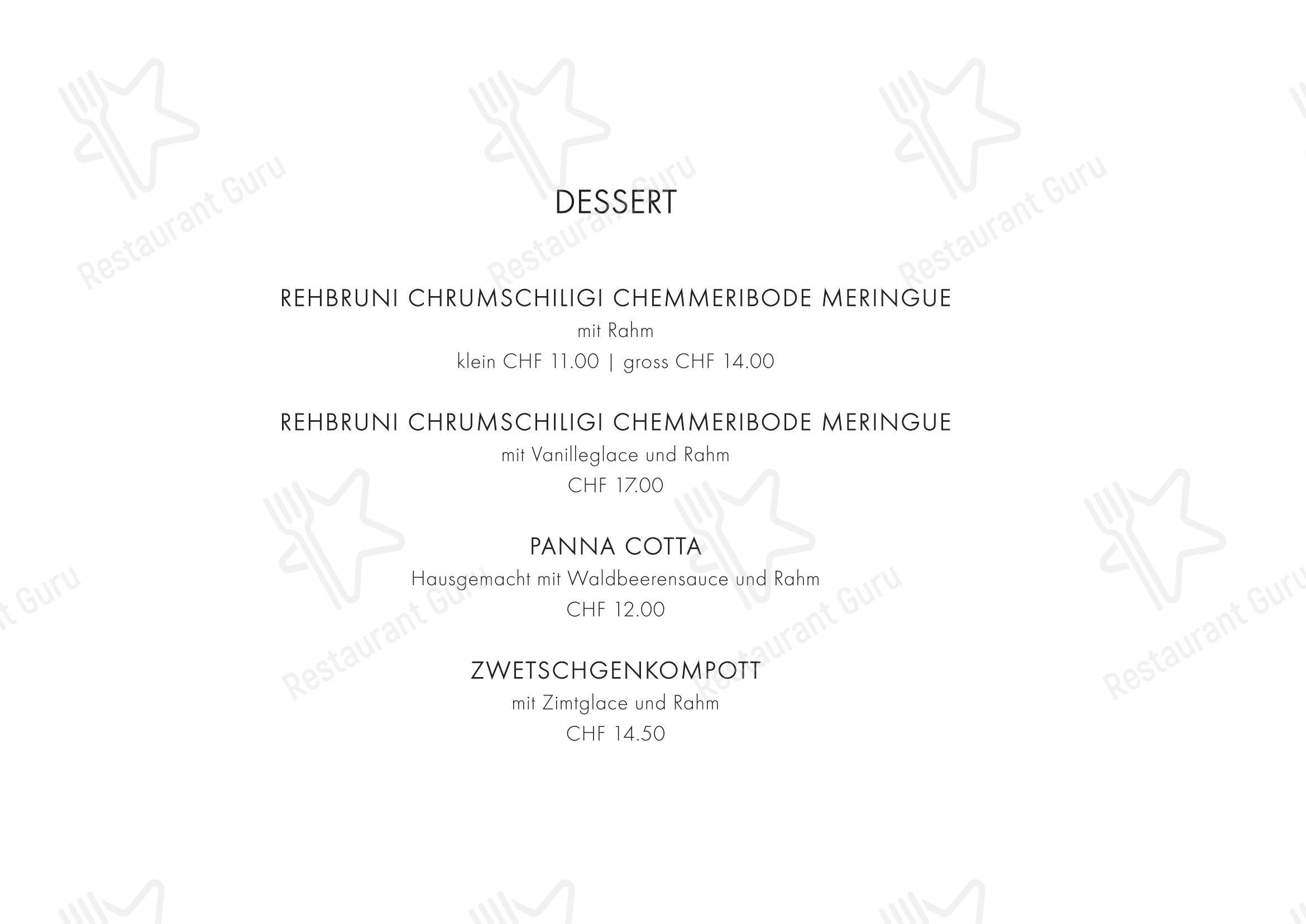 Основное меню per Gasthaus Alp Scheidegg ristorante