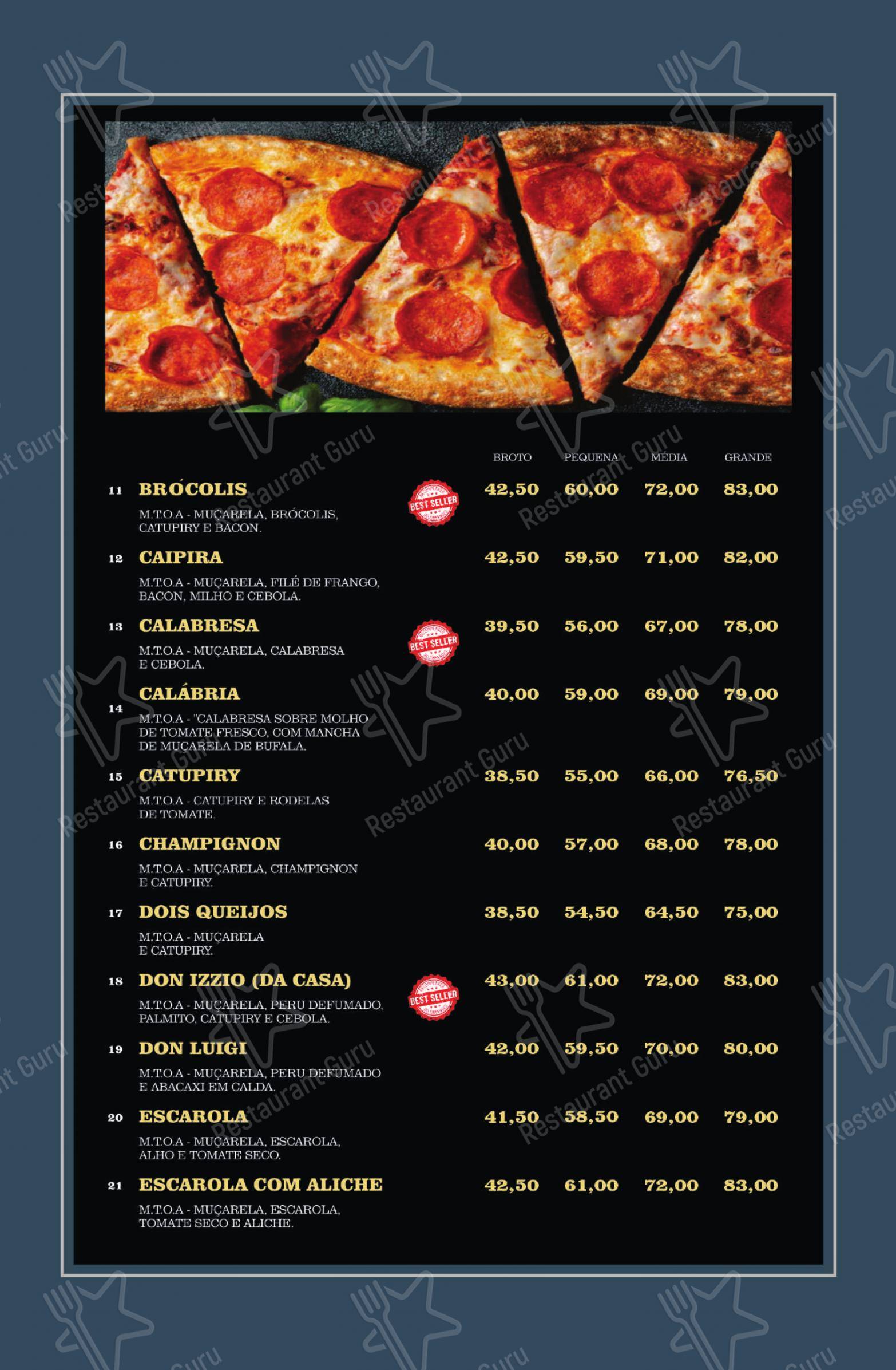 Hippo Pizza - Menu
