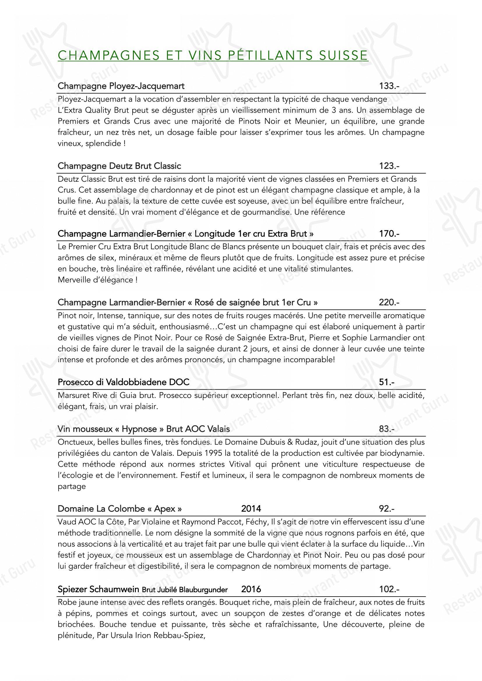 Menu di Restaurant Hôtel de Ville - Детское