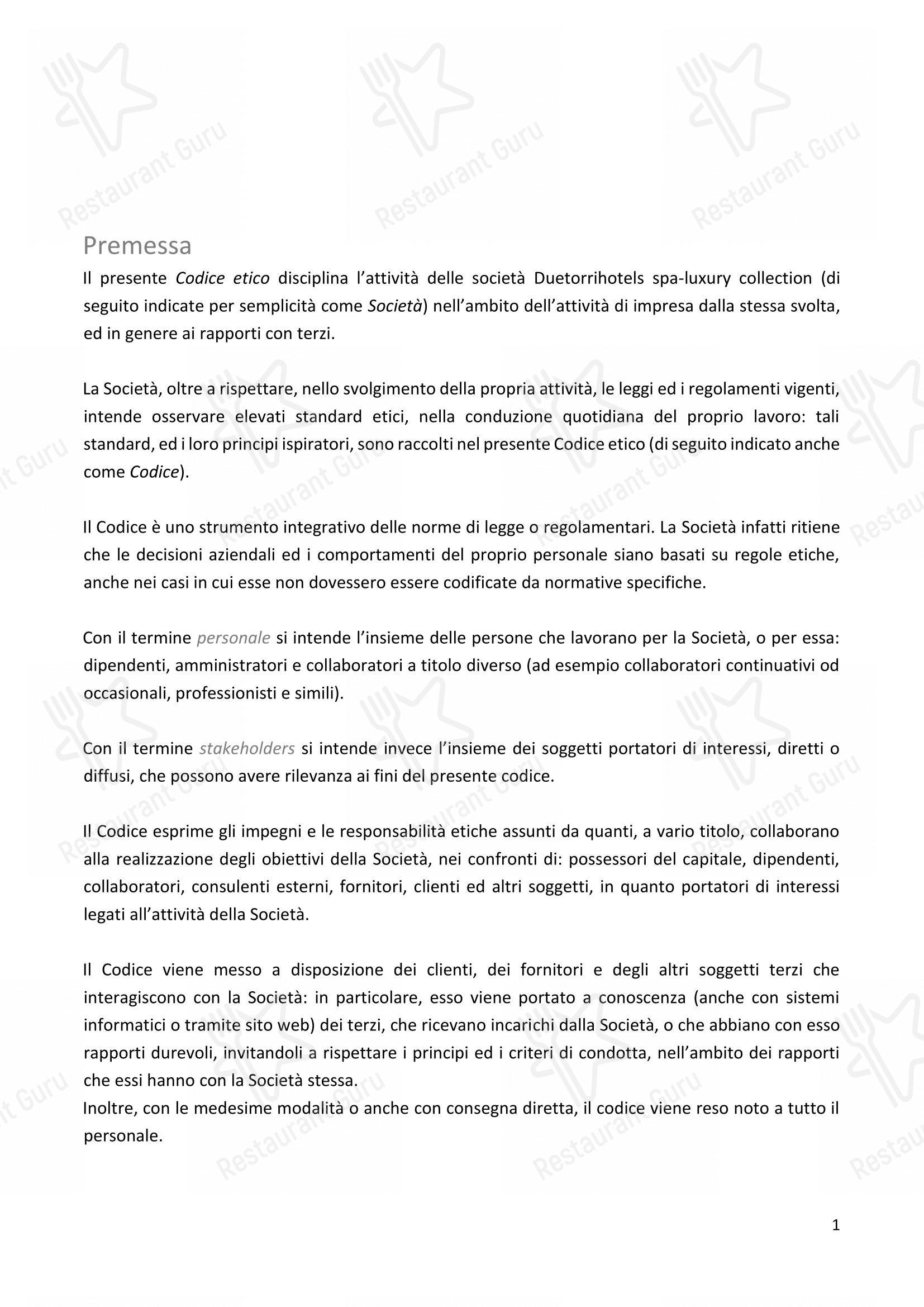 I Carracci in Bologna - Takeaway Menu