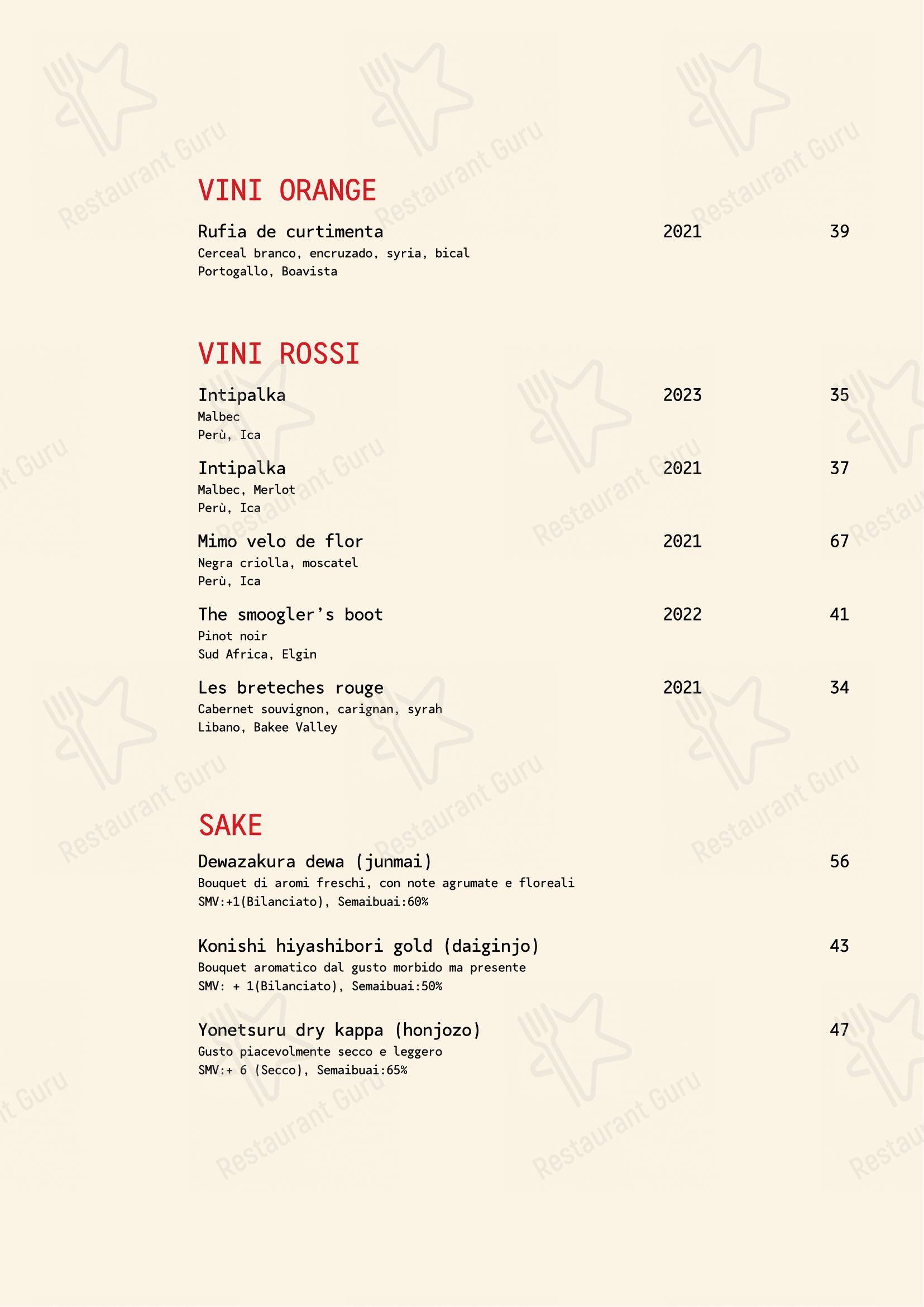 Menu per Inka - Cucina Peruviana & Pisco Bar in Verona