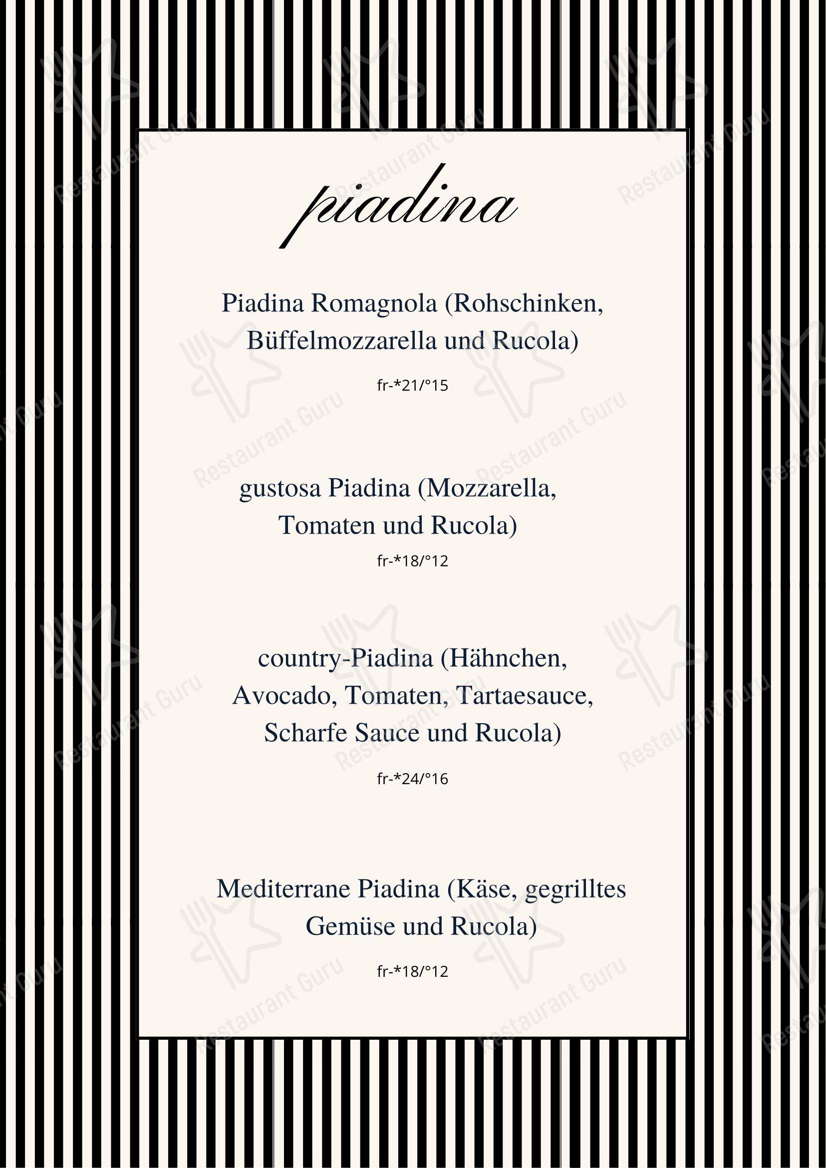 Menu per La Bottega da Pina in Kloten