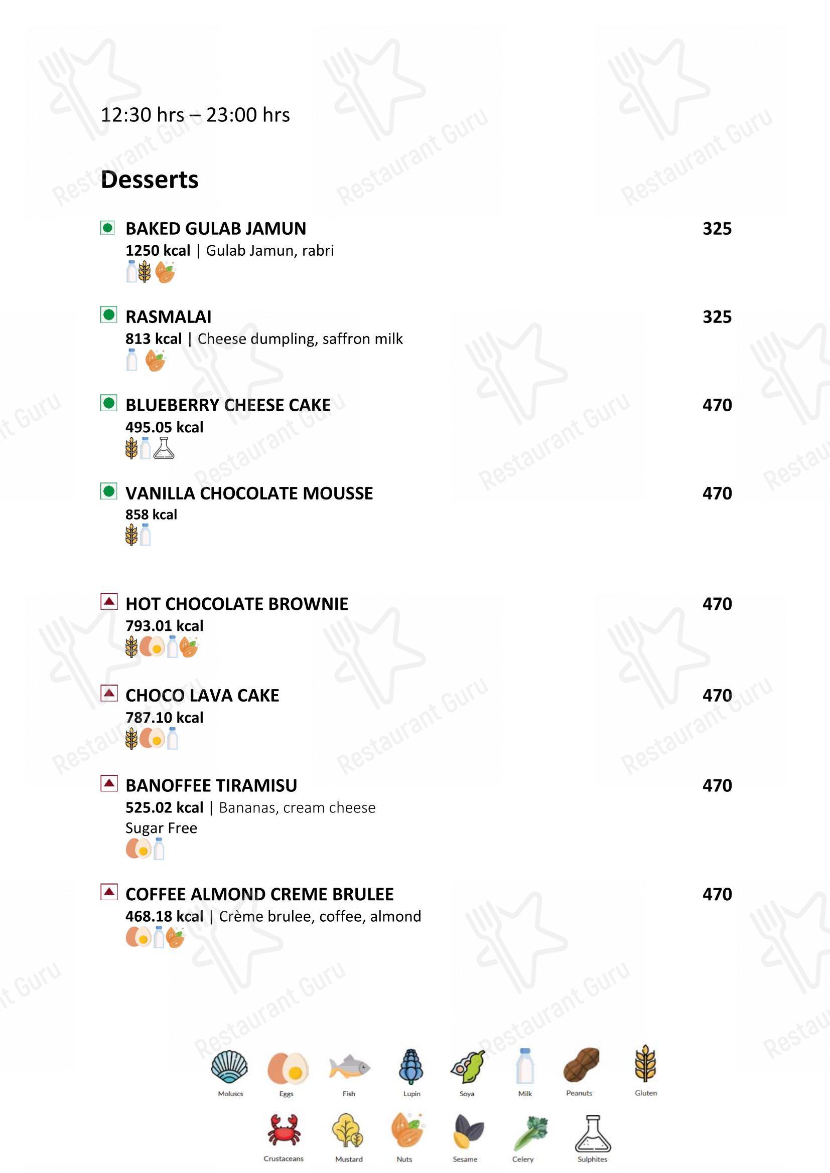 Latitude Restaurant - Vivanta Coimbatore - Menu