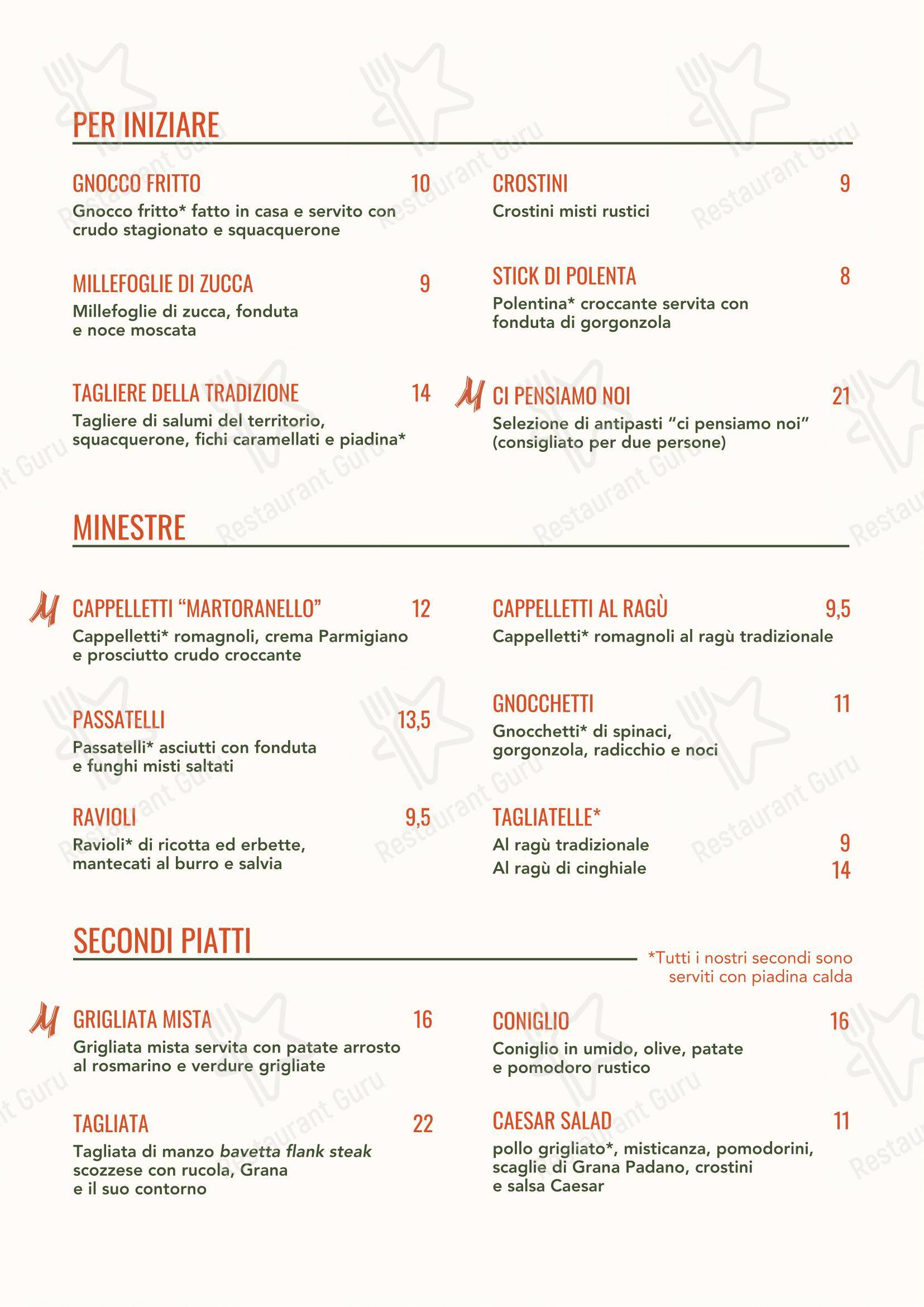 菜单 per Martoranello - Ristorante Pizzeria in Cesena