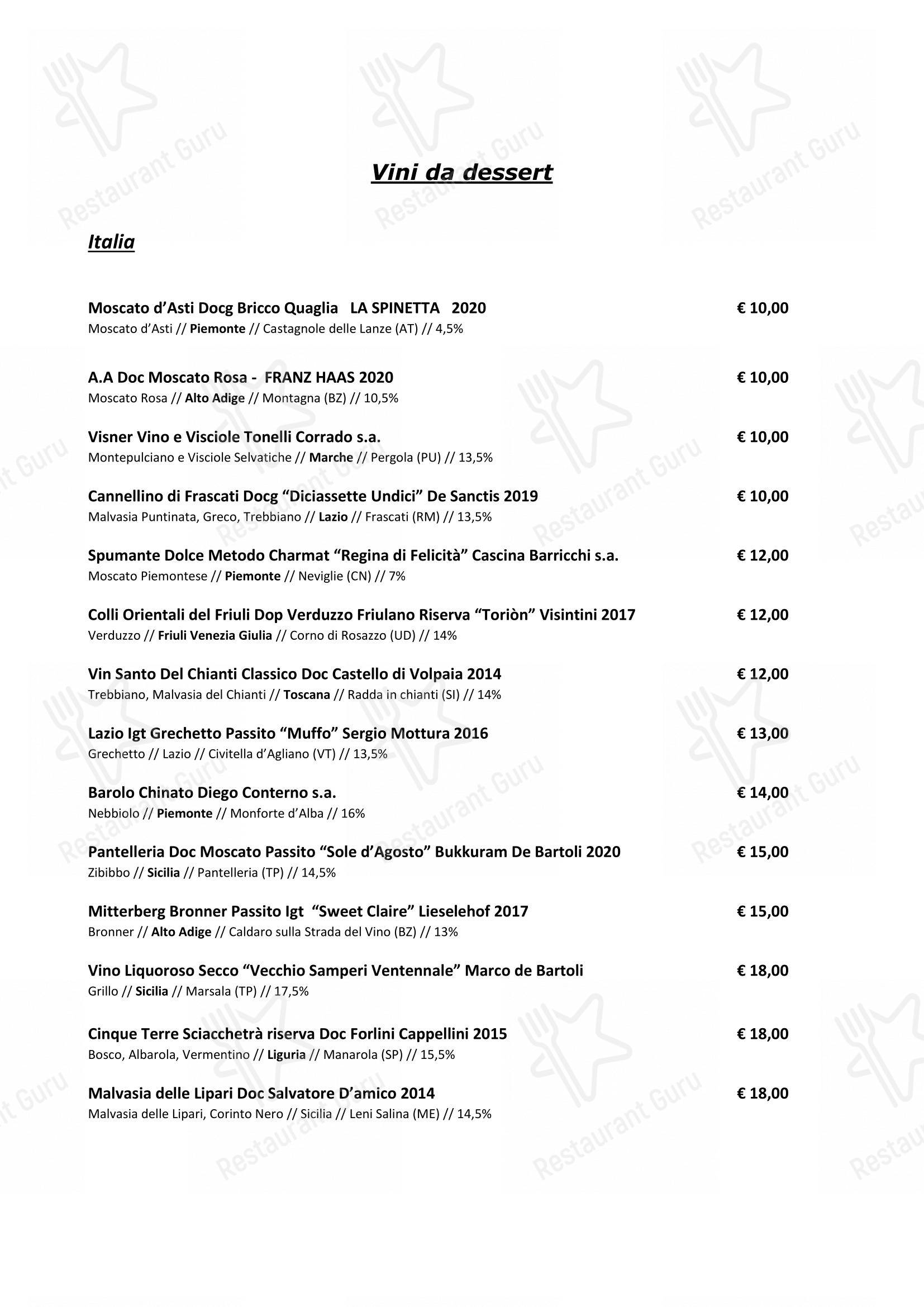 Основное меню per Moma pub & bar
