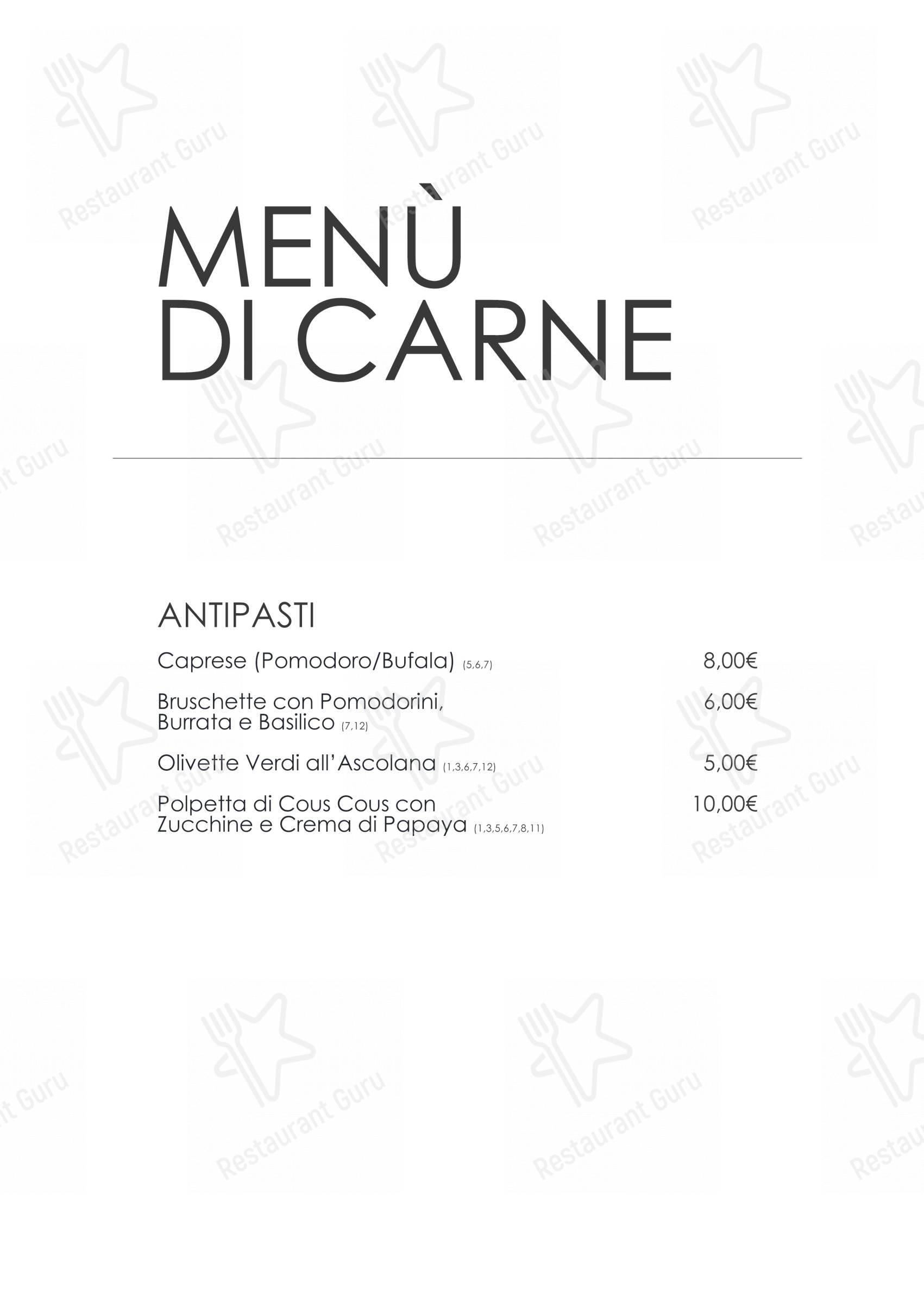 Menu di Nido del Corvo, Ristorante Vista Panoramica - Menu