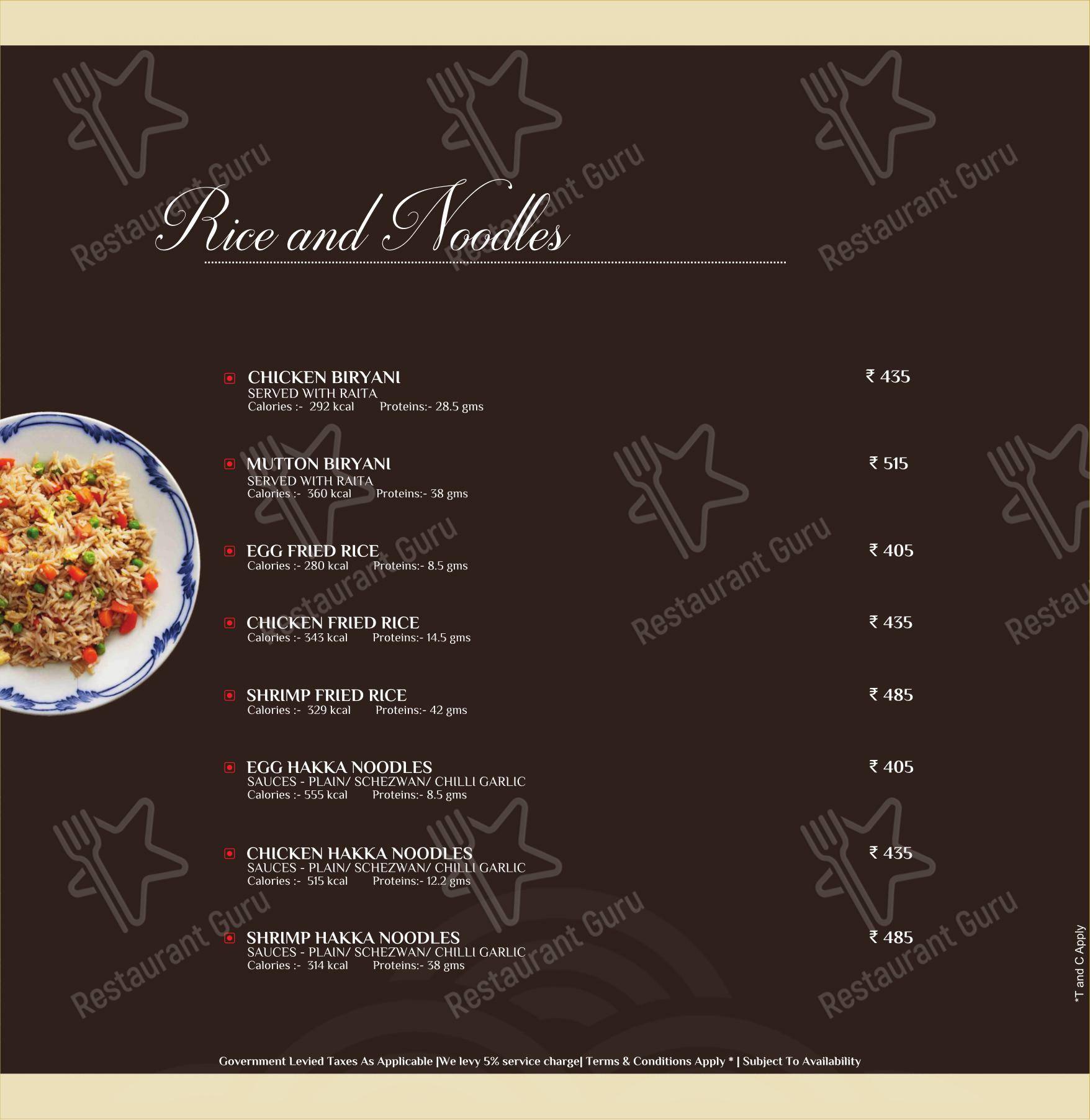 Menu for Portico Restaurant in Pune
