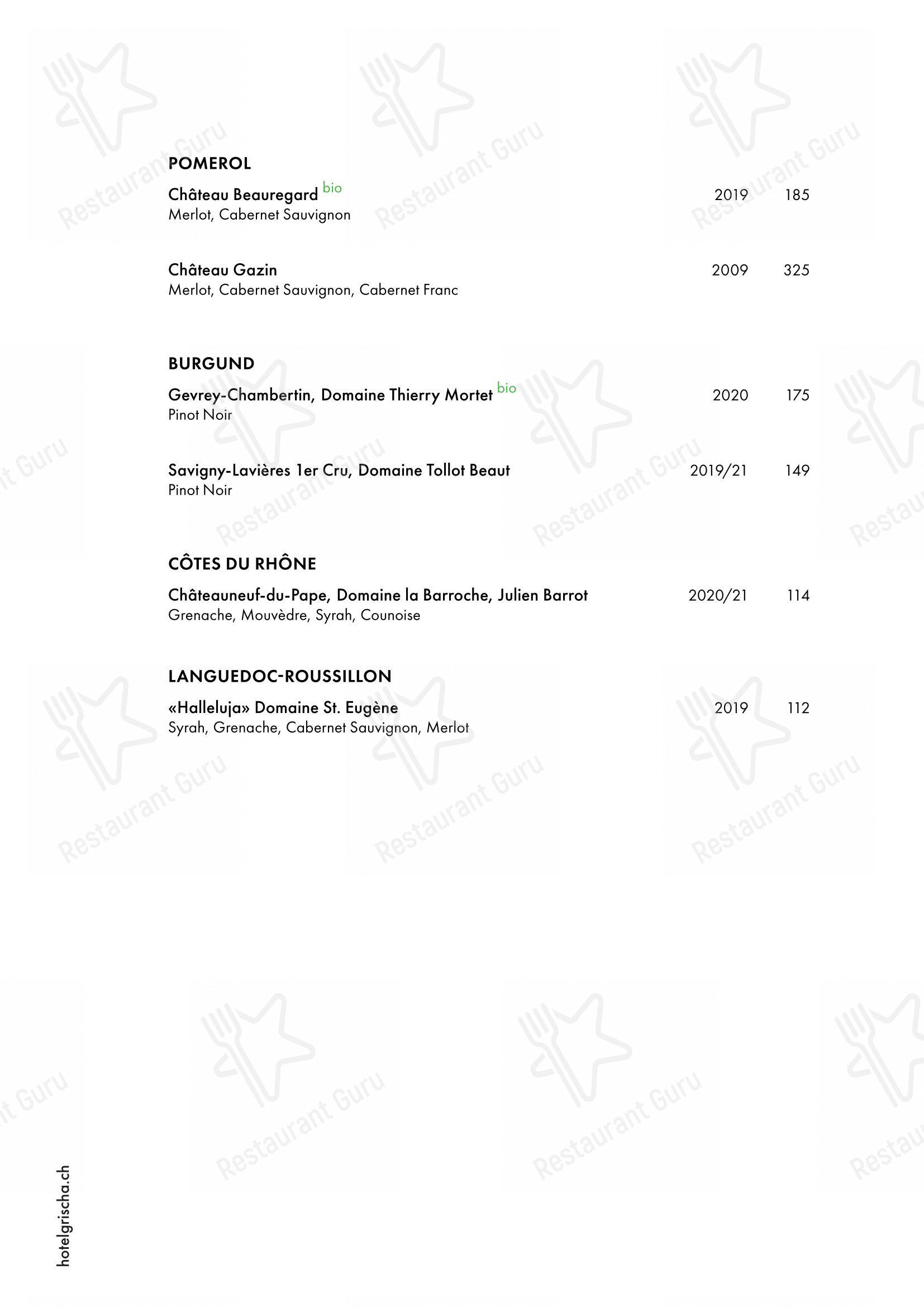 Menu bar per Pulsa Fonduestube in Davos