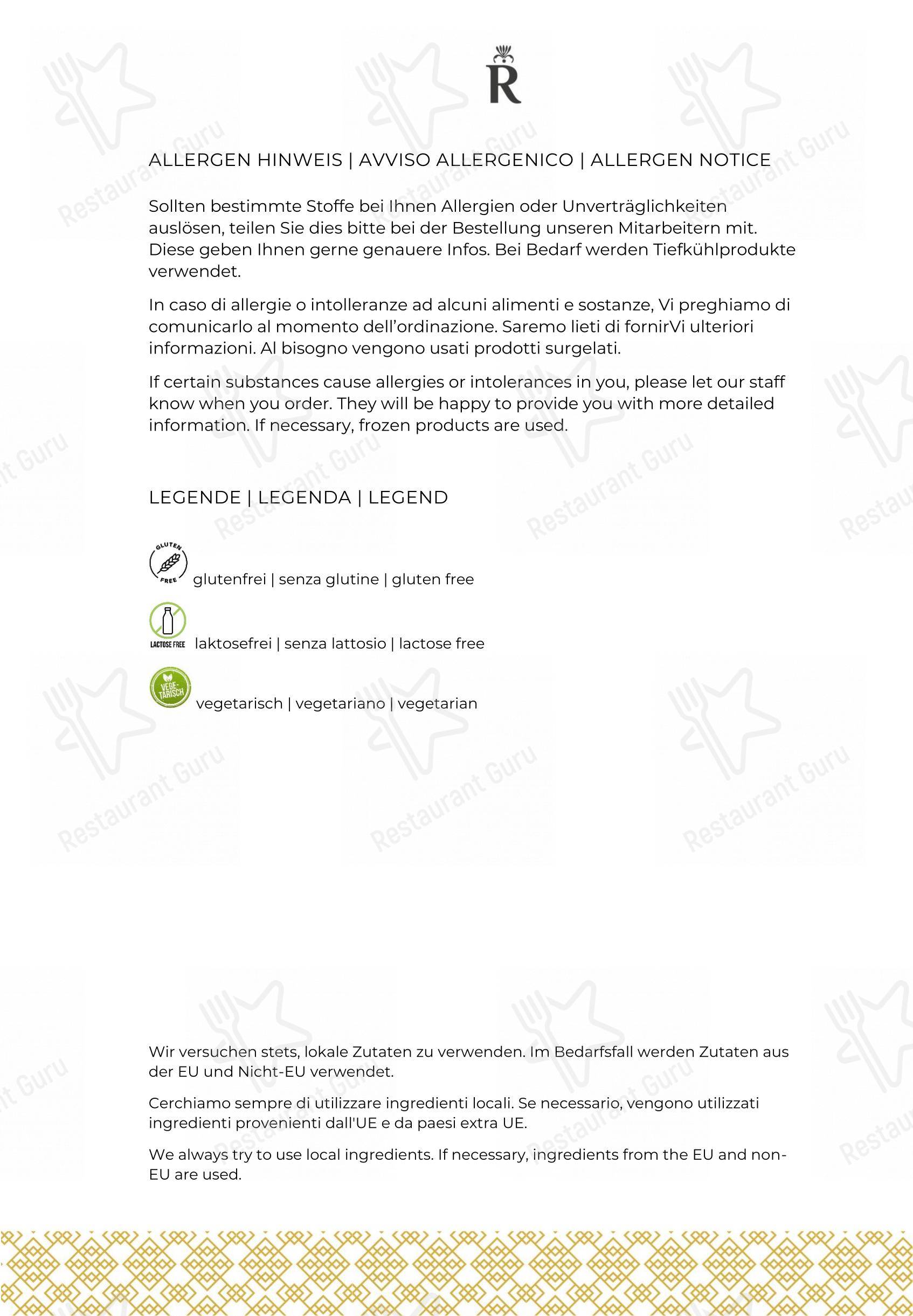Ristorante Rischon in Brunico - Menu