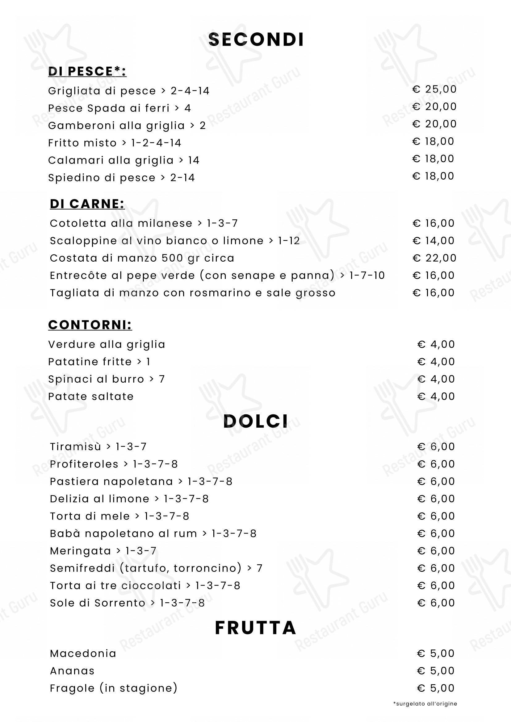 Ristorante Bar Pizzeria Mimmo 2 in Busto Arsizio - 菜单