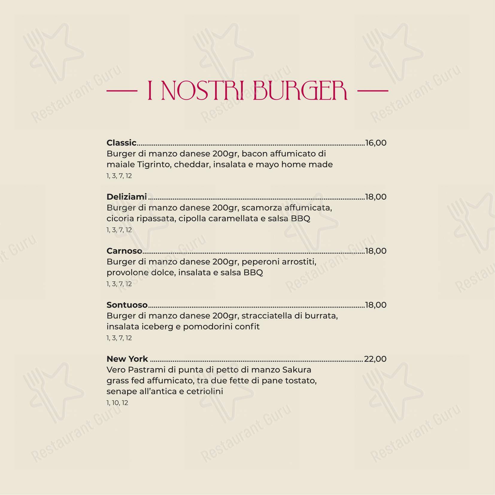 Menu di Ristorante Carnosa Roma Prati - Menu