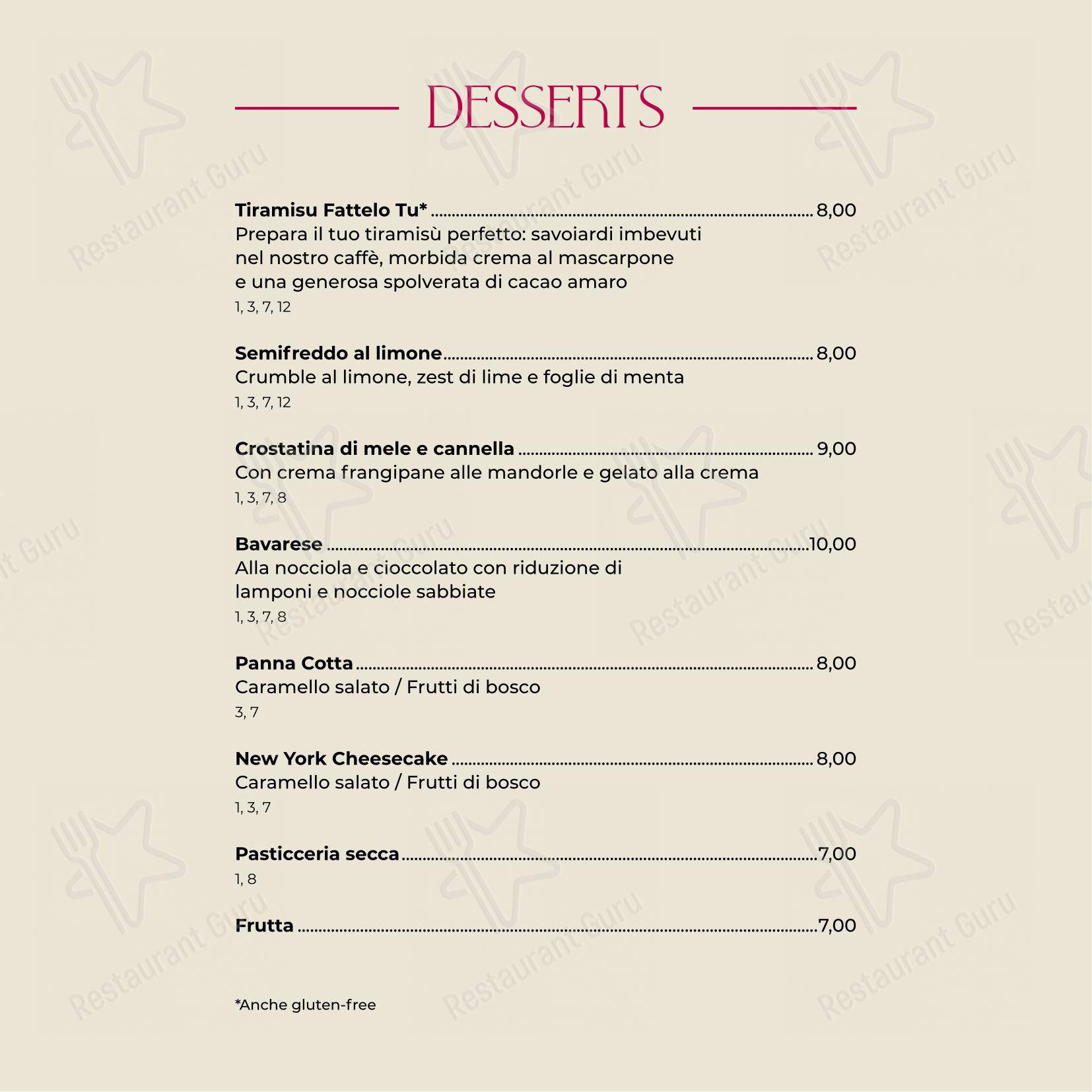 Ristorante Carnosa Roma Prati in Roma - Menu