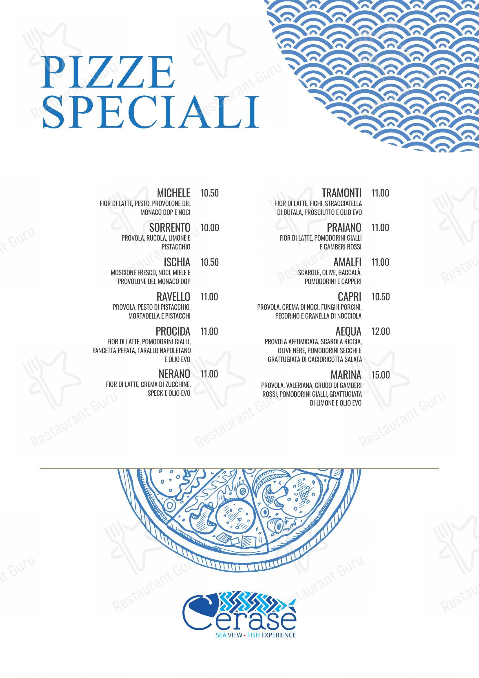 Menu di Ristorante Cerasè - Menu