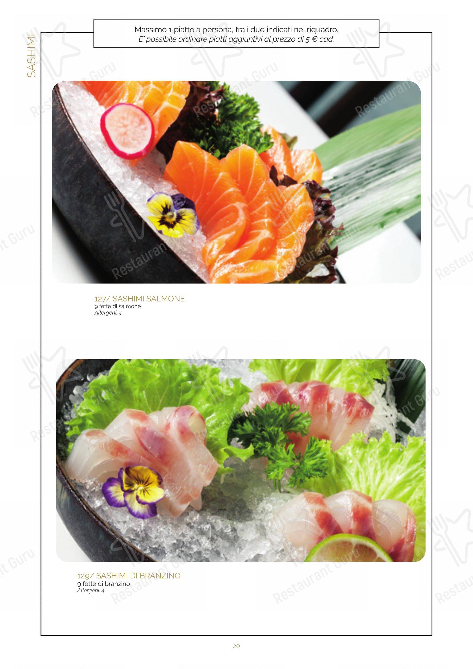 Menu bar per Ristorante Lin Tasting Emotion ristorante