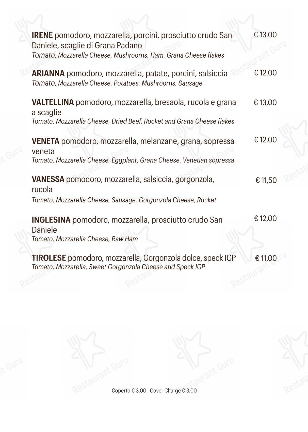 Menu per Ristorante Pizzeria Pontecorvo pizzeria