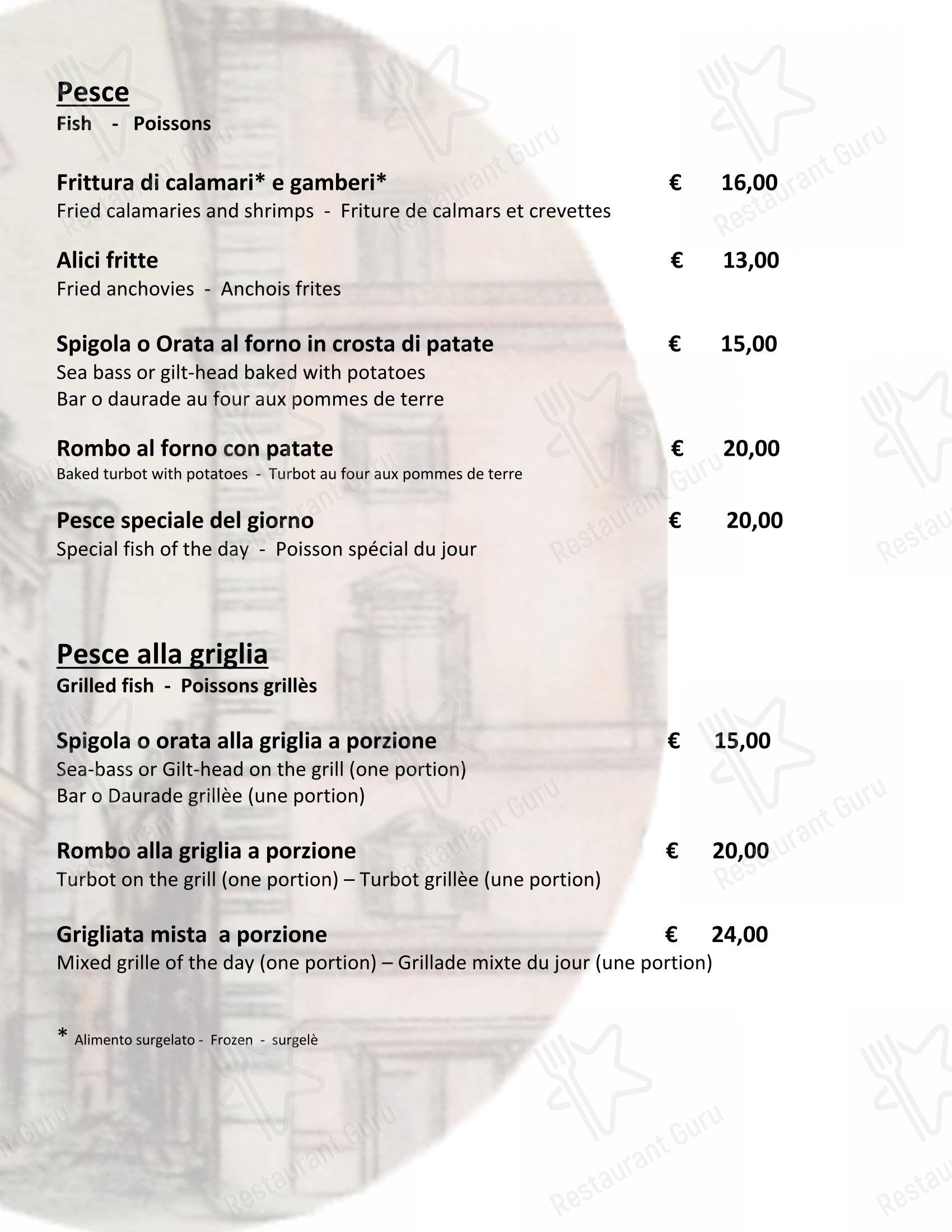 Menu di Ristorante Sant'Anna - Menu