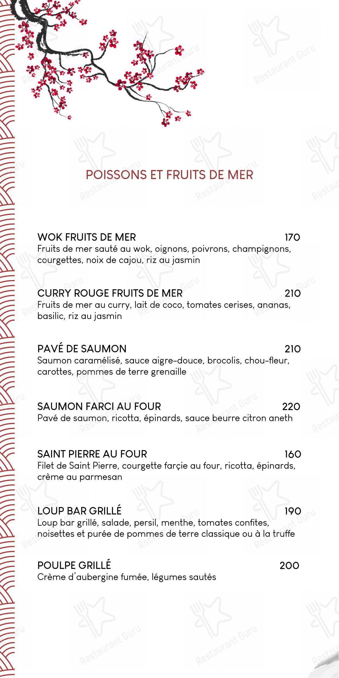Menu pour Shoko Lounge dans Rabat