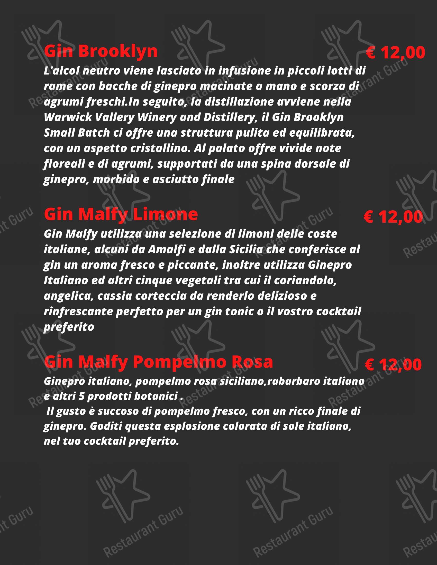 Коктейльная карта per Shake Cocktail & Wine Bar pub & bar