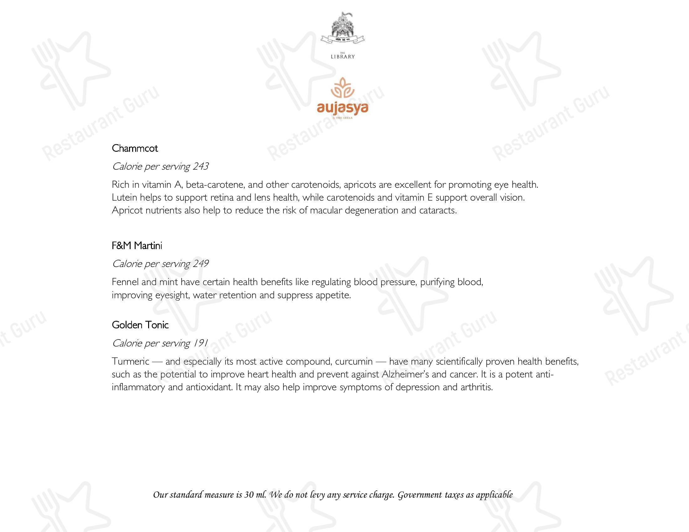 Menu for Sheesh Mahal in Udaipur