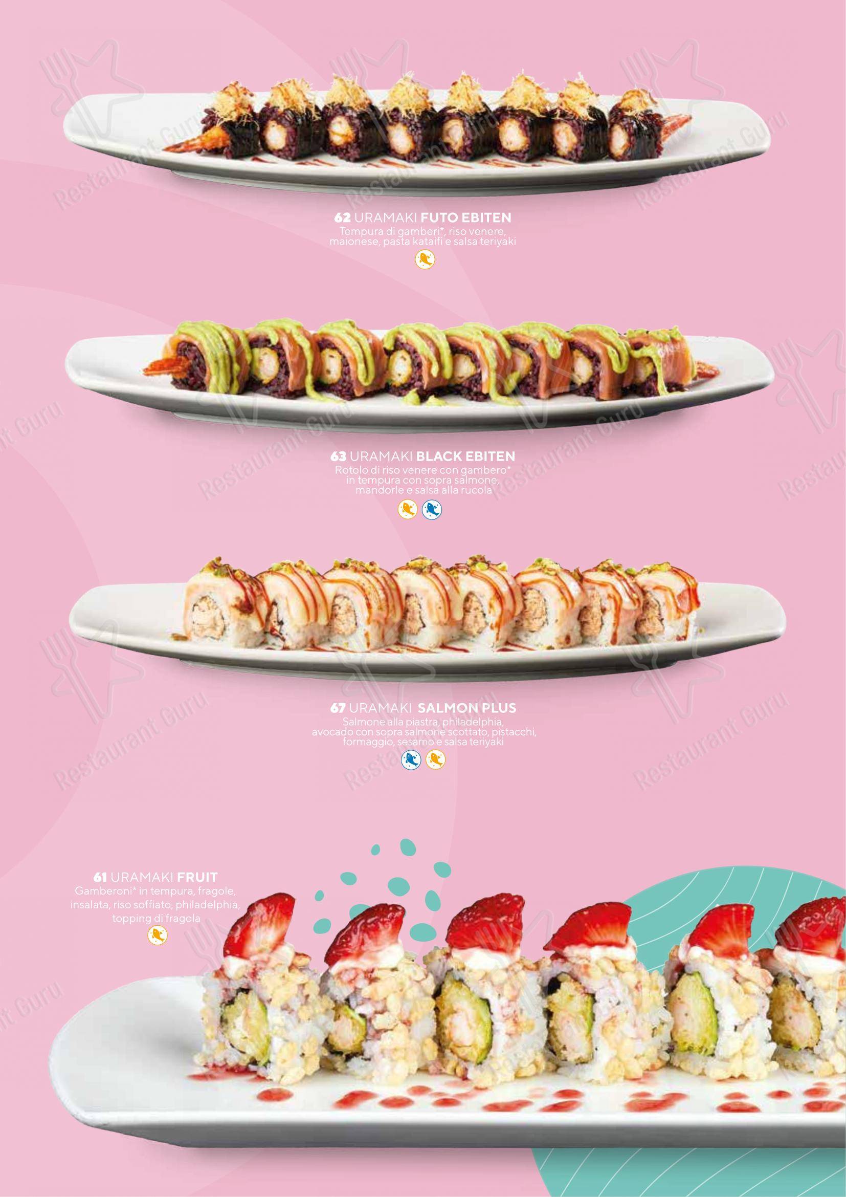 Menu di Sushiko Forlì - Menu bar