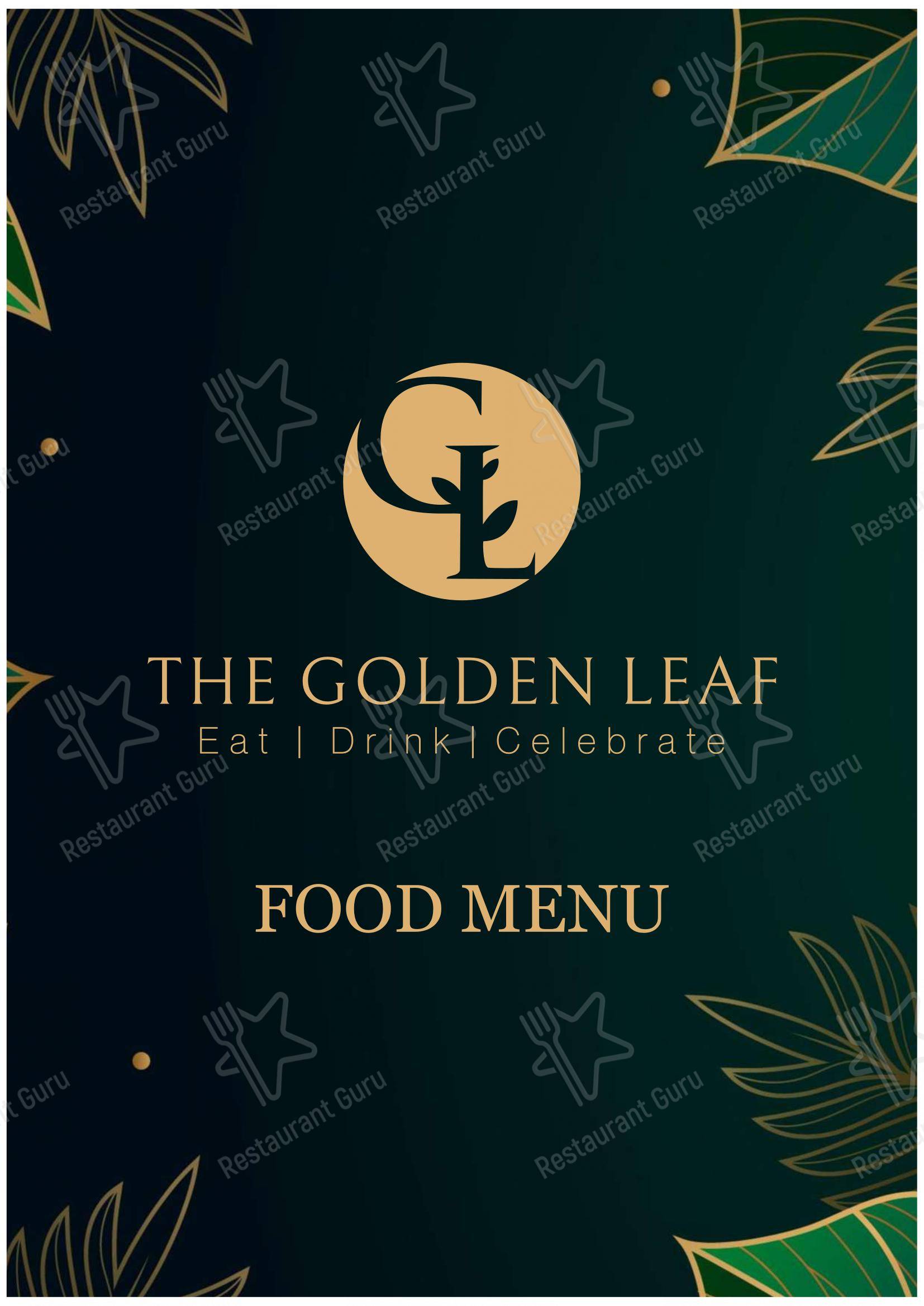 Menu for the The Golden Leaf restaurant