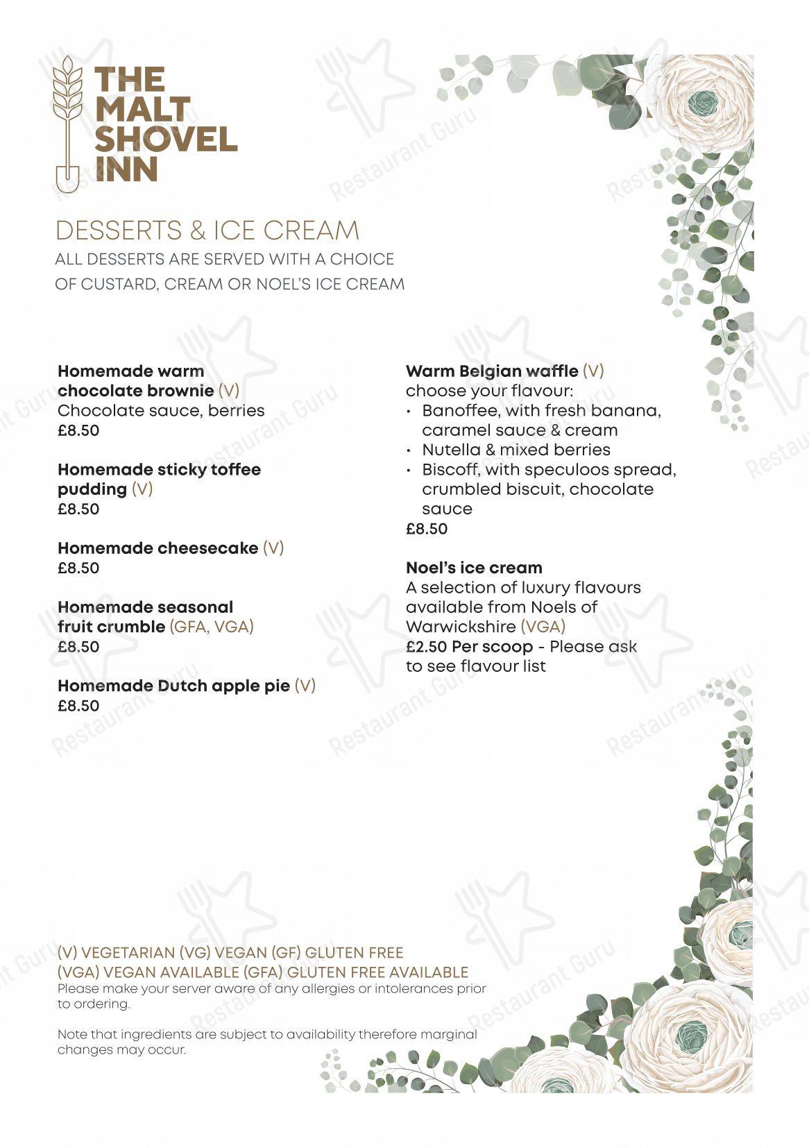 Menu At The Malt Shovel Inn Pub Bar Gaydon menu-at-the-malt-shovel-inn-pub-bar-gaydon