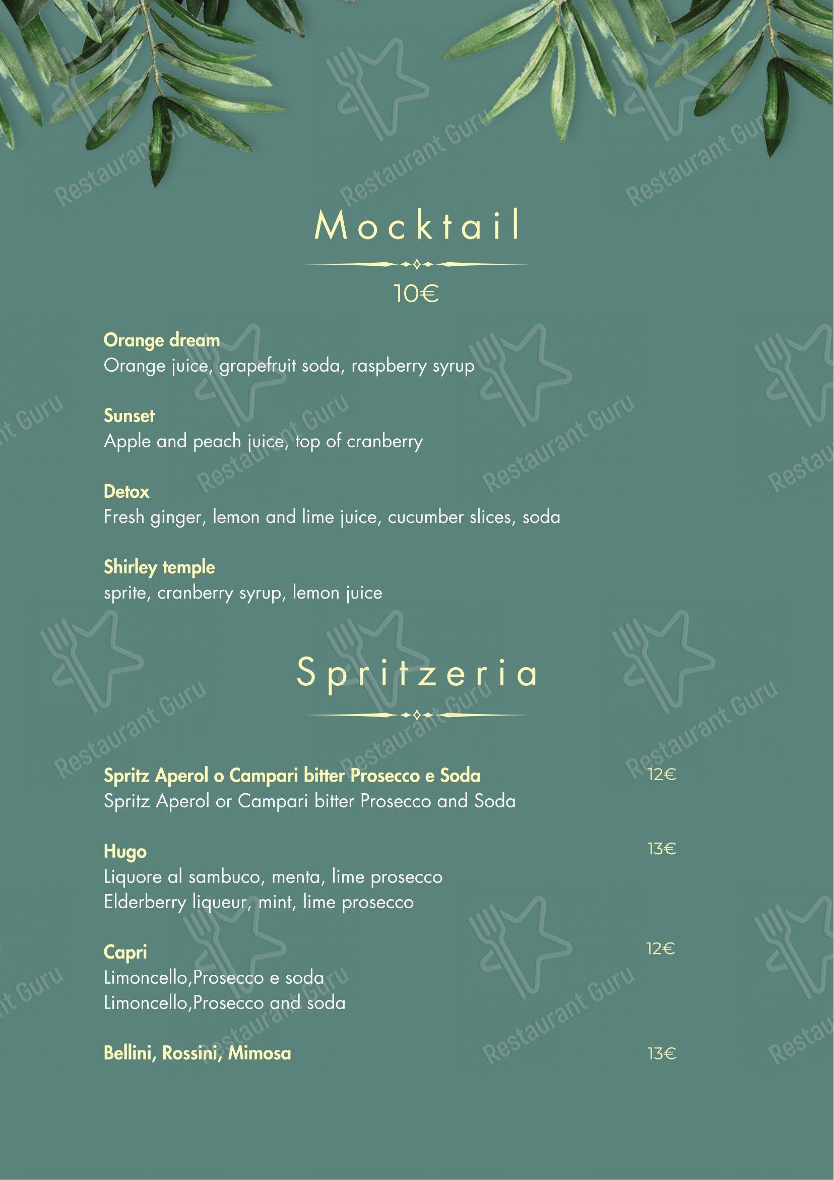 菜单 per The Times Bar & Restaurant in Roma