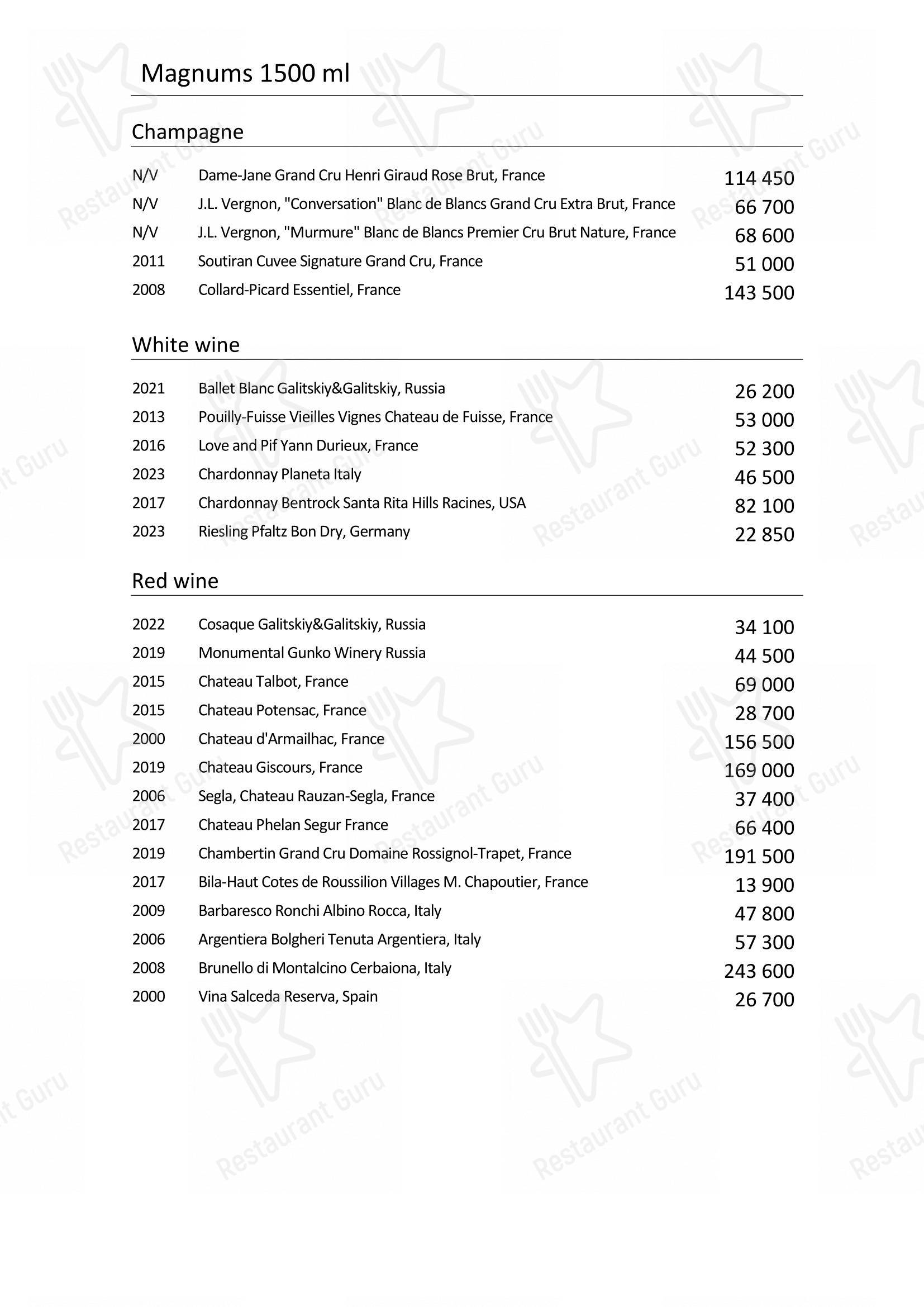 Turandot dans Moscou - Takeaway Menu