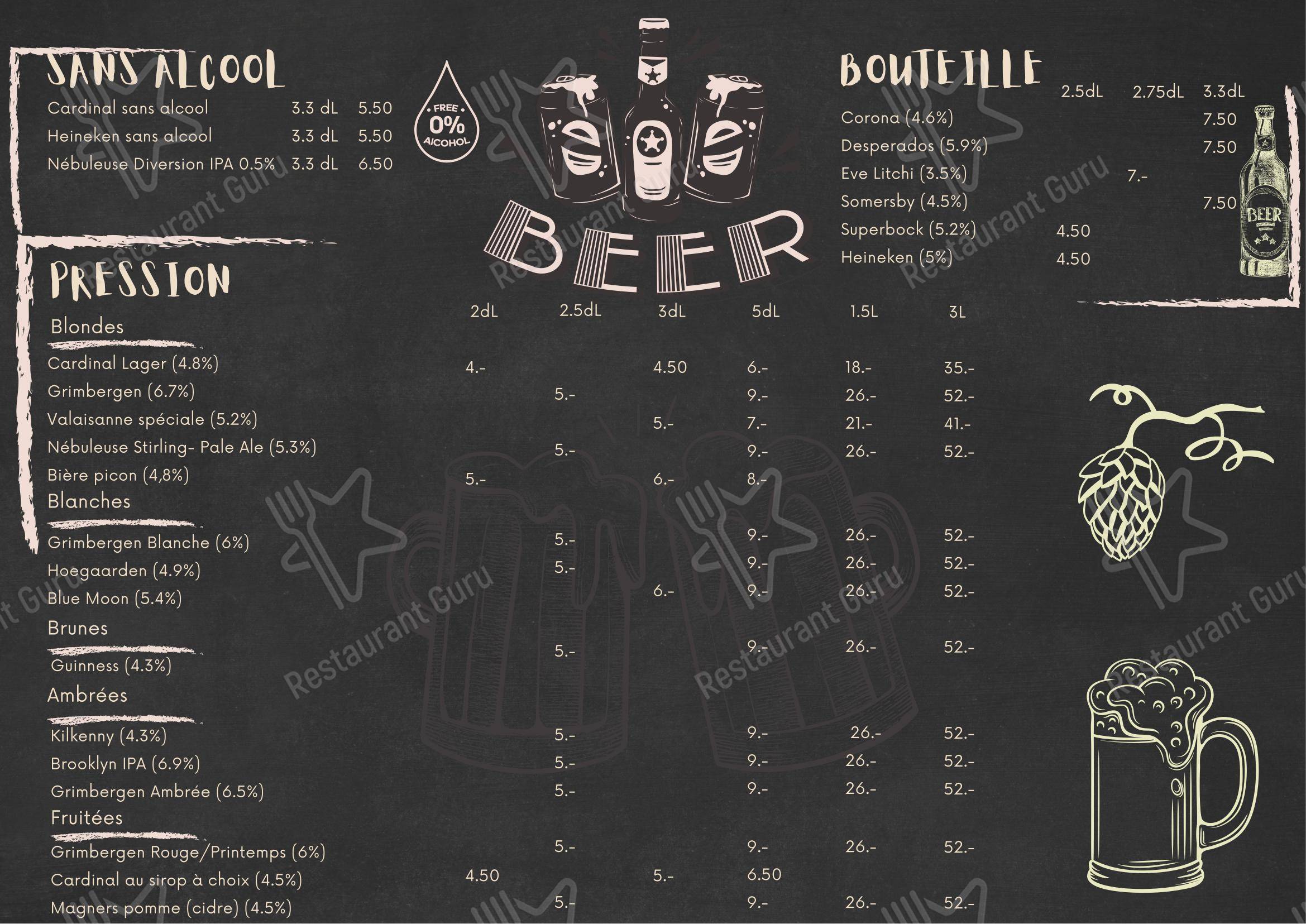 Основное меню per White Horse Pub ristorante