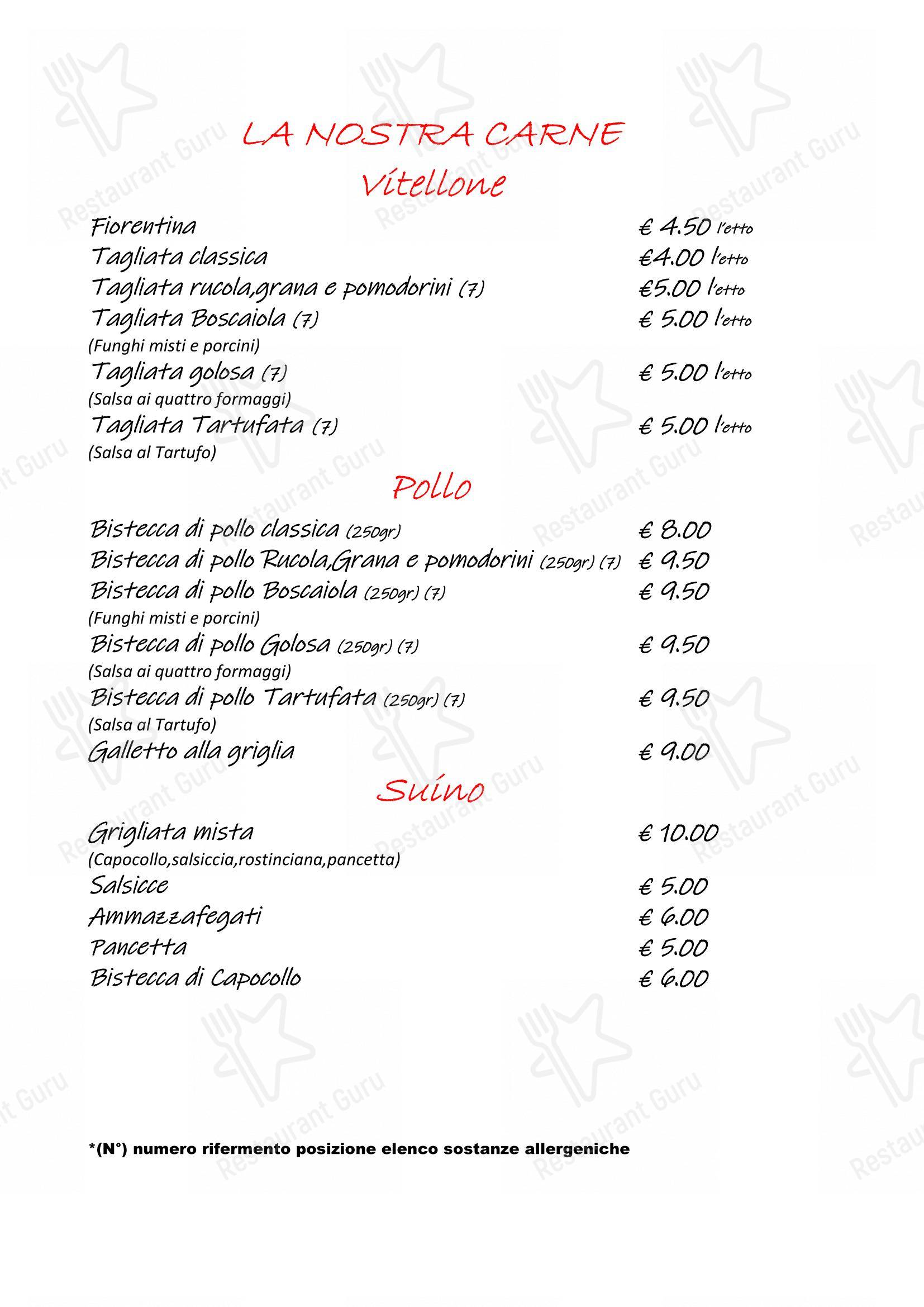 Menu per Zerodieci Pub - Restaurant pub & bar