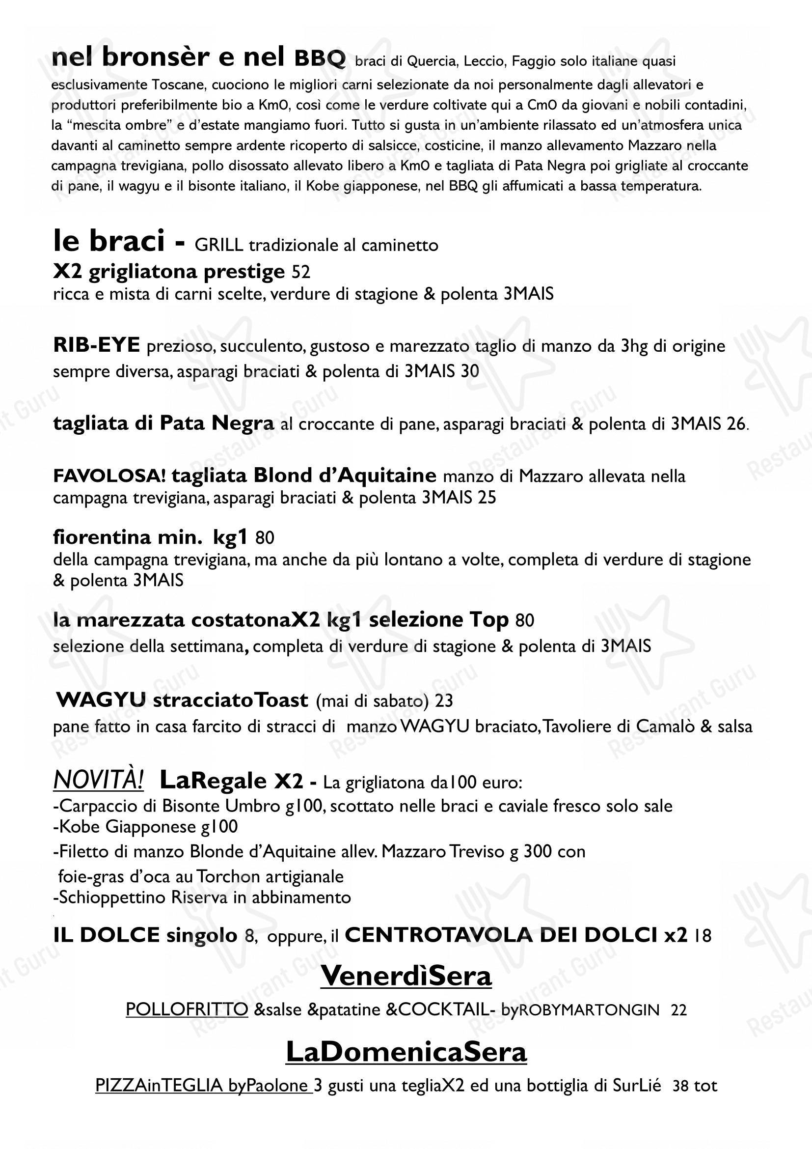 Menu di Al Bronser Osteria - Menu