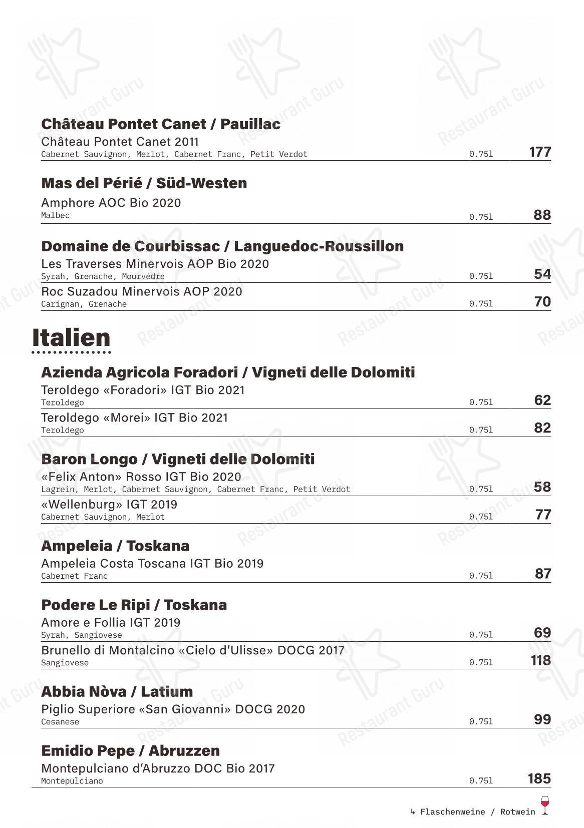 Menu bar per basso in Basilea