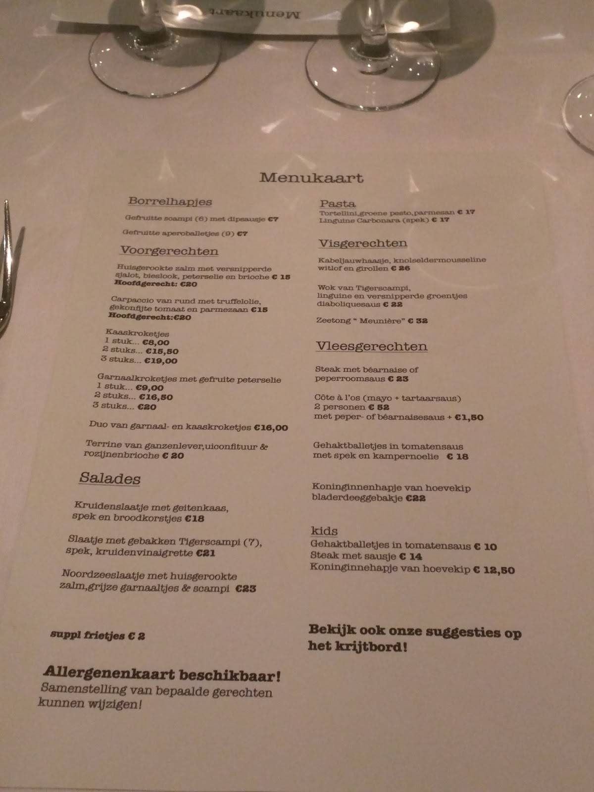 Menu de 't Monument
