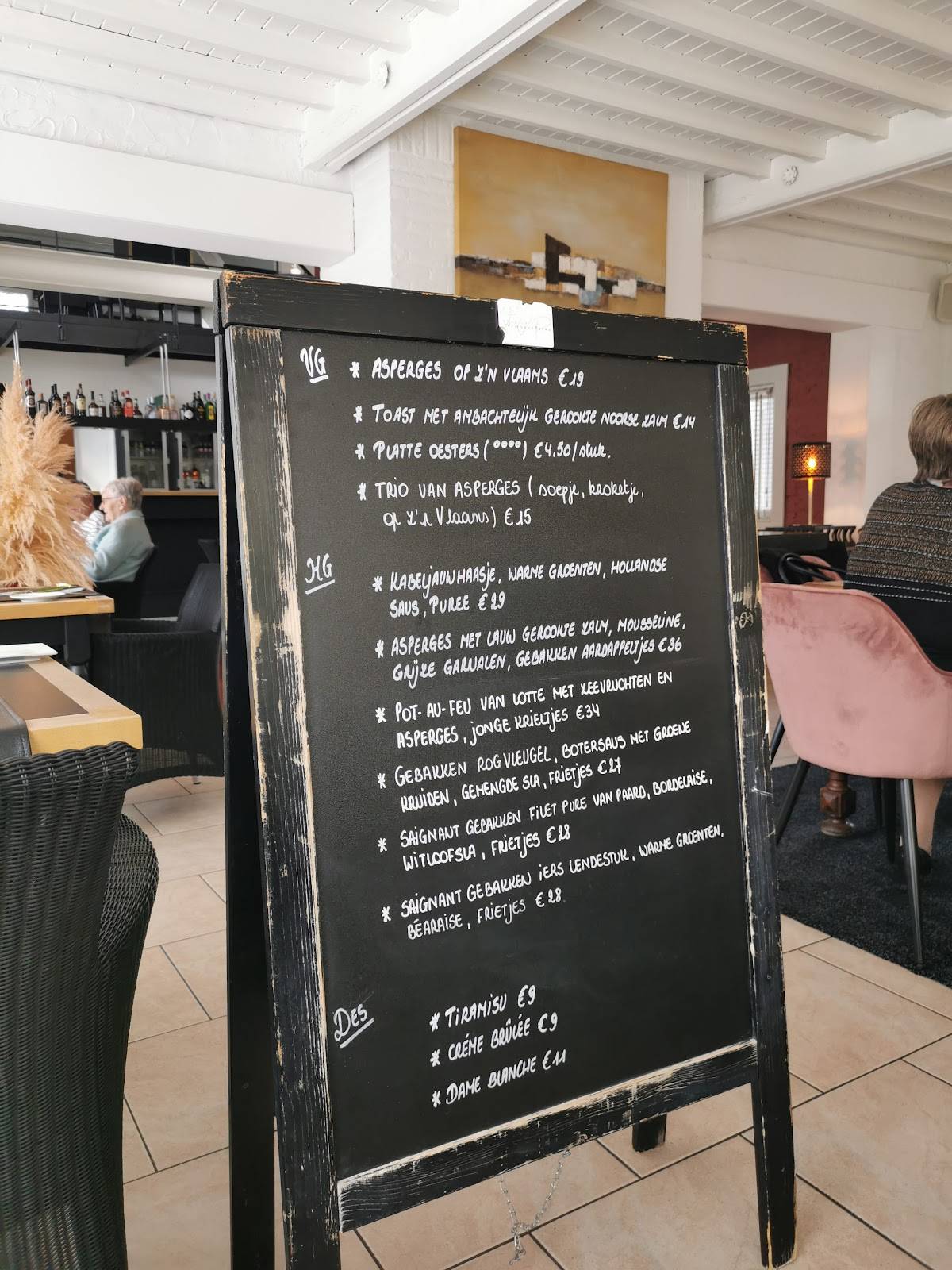 Menu de 't Vliegend Peerd