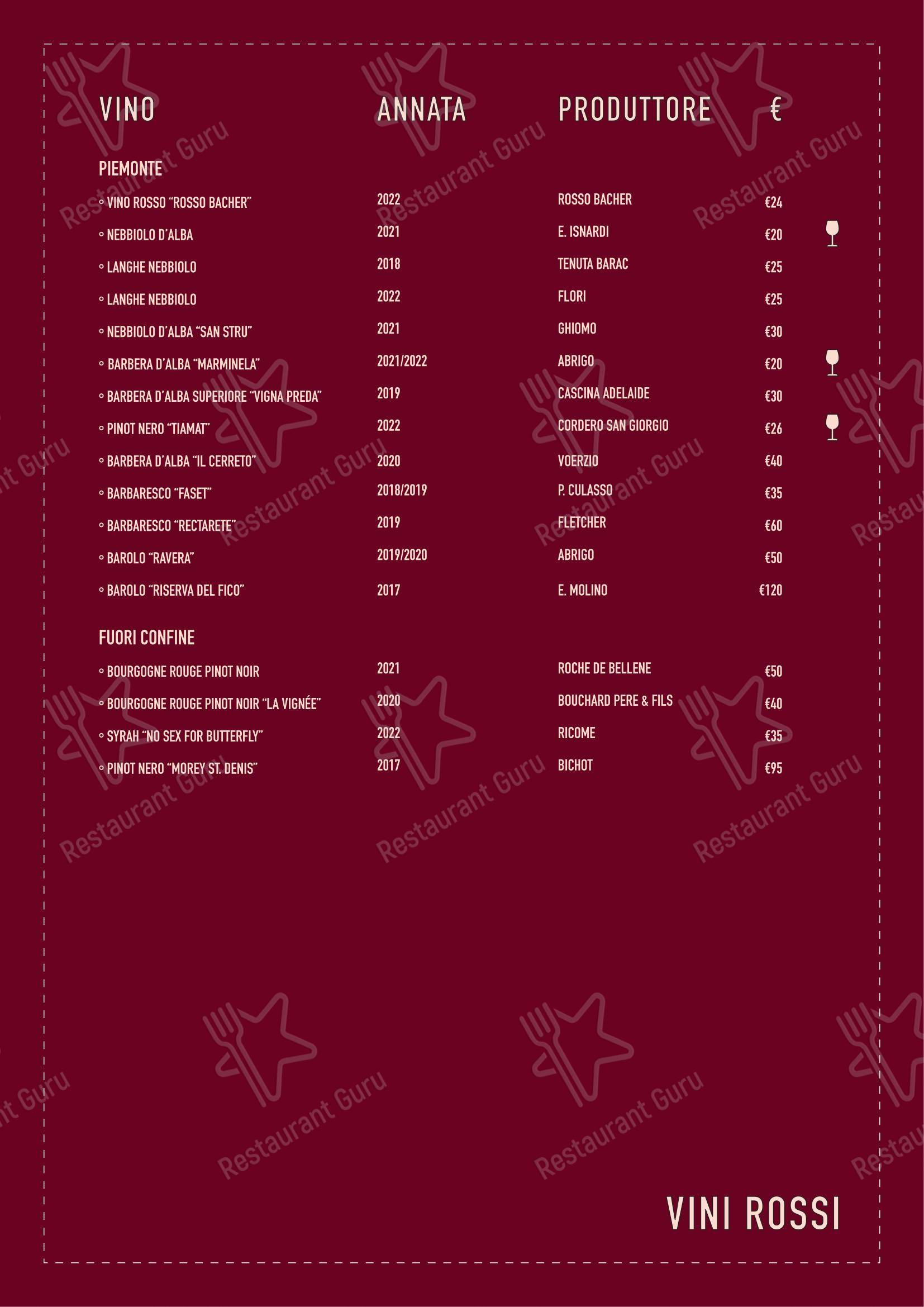 Menu bar per Al Teresio pub & bar