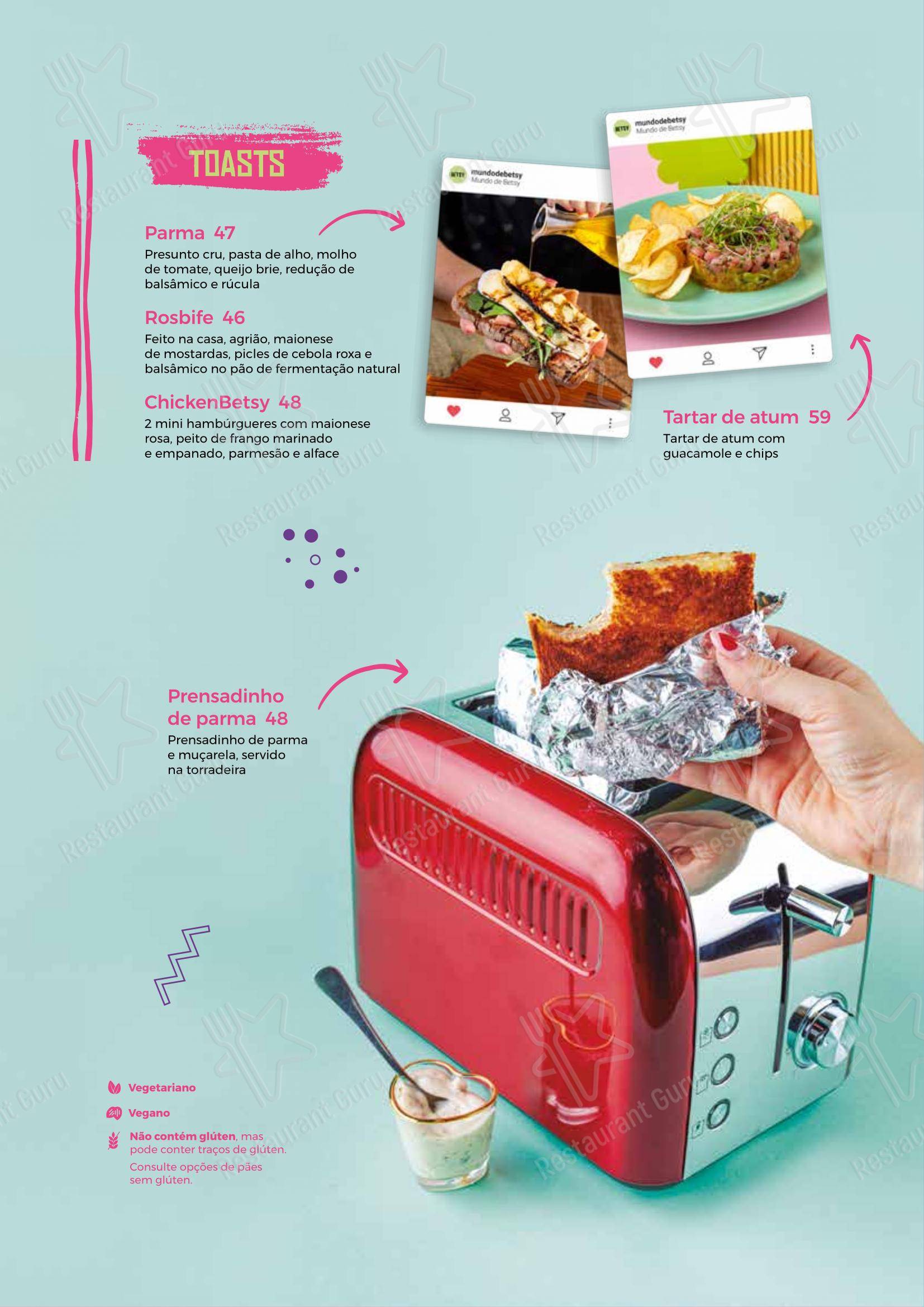 Mundo de Betsy - Menu